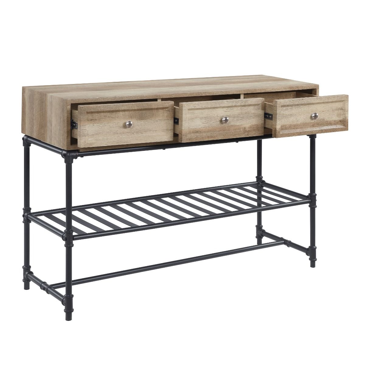 Brantley II - Sofa Table - Oak & Sandy Black, light brown, view 3