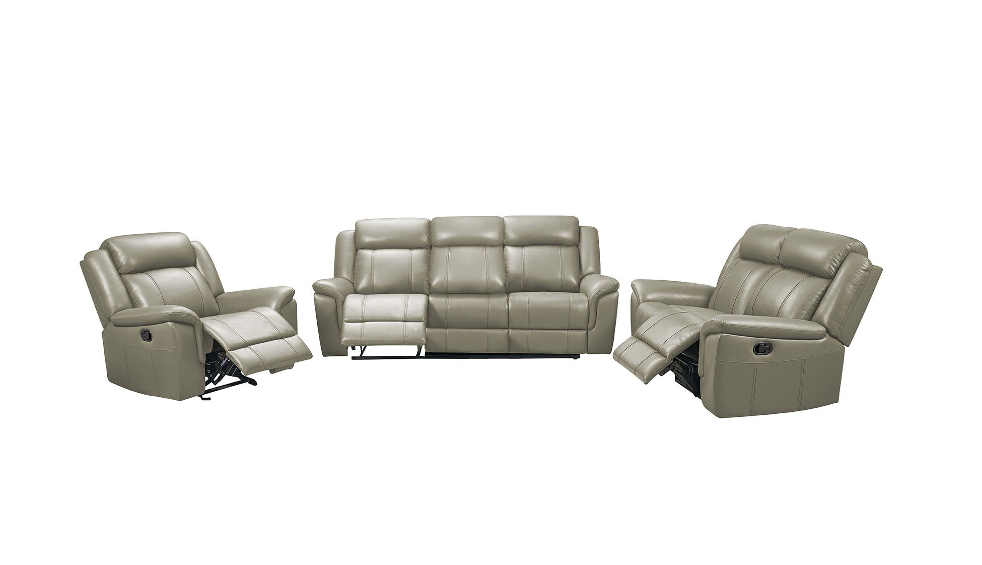 9015 - Loveseat With Manual Recliners - Gray