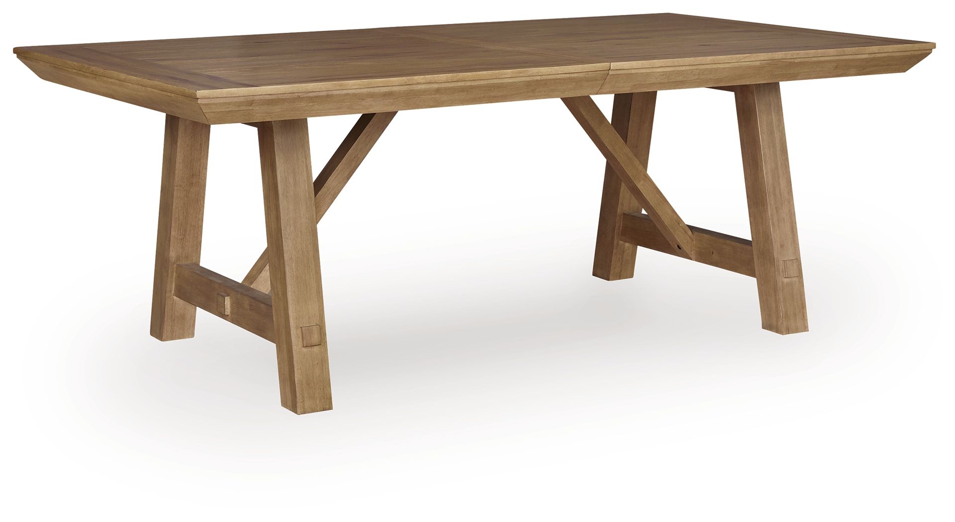 Ashley Furniture Ridgester - Rectangular Dining Room Extension Table - Light Brown - Image 4
