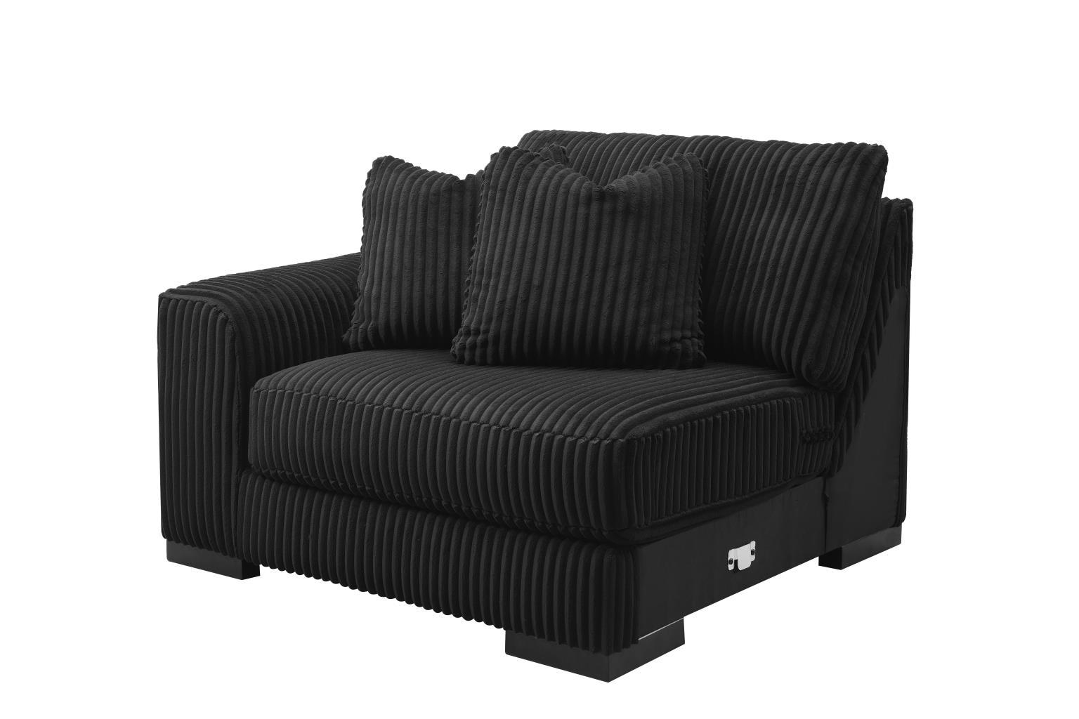 U242 - Left Chair With USB-C Charger - Black