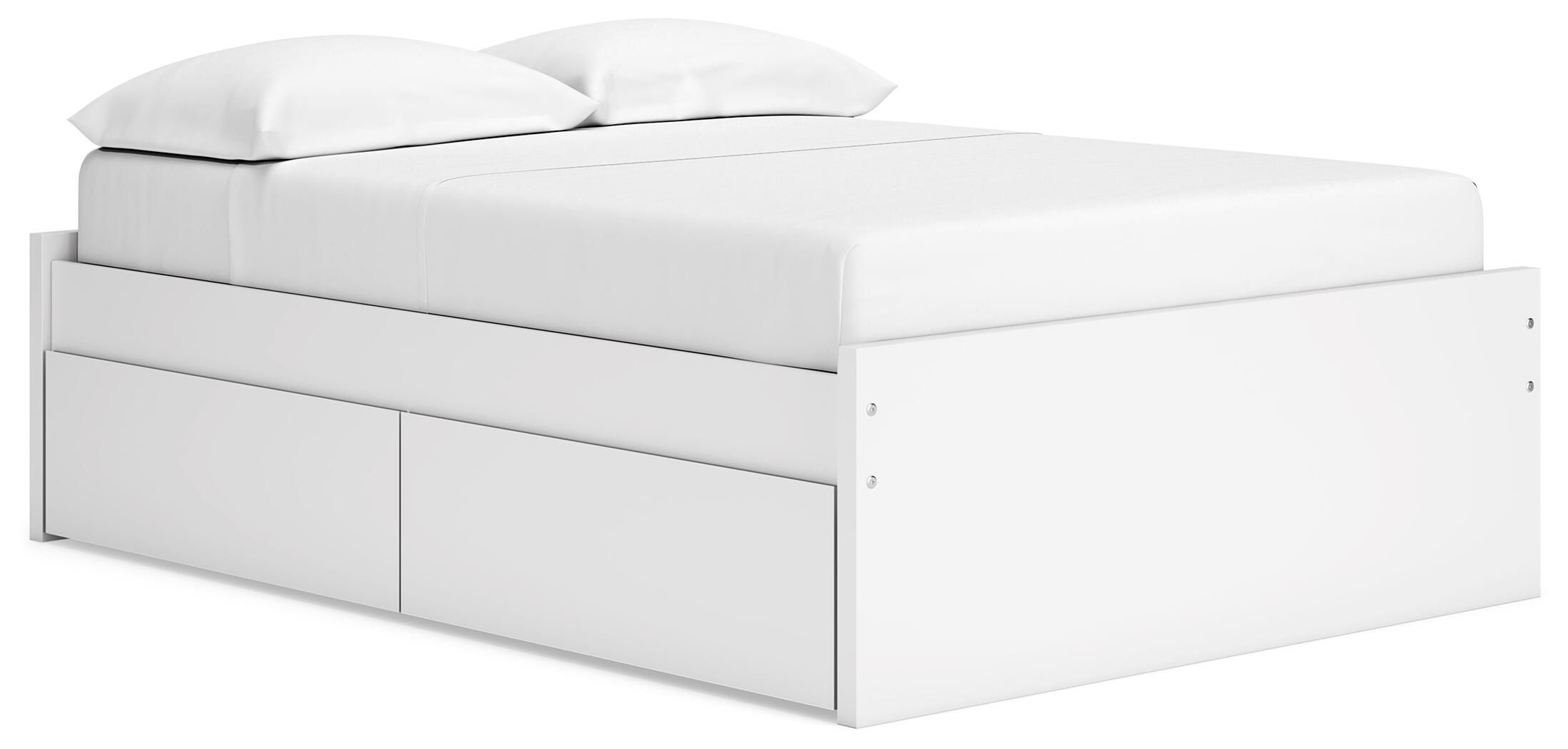 Onita – Full Platform Bed With 2 Side Storage – White