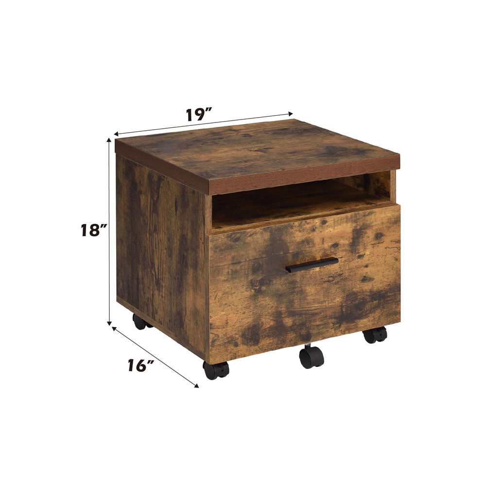 Bob - File Cabinet - Weathered Oak & Black, light brown, view 5