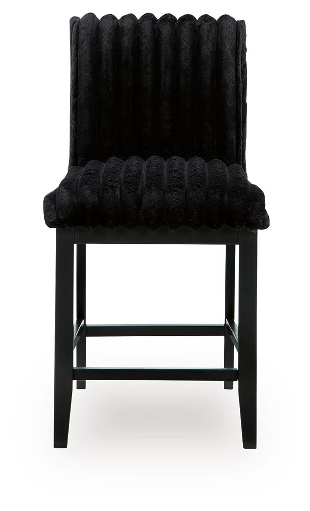 Ashley Furniture Mervannie - Upholstered Barstool (Set of 2) - Black - Image 4