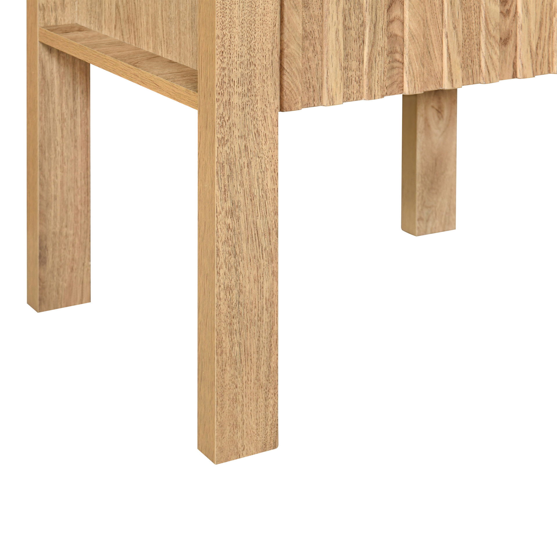 Thayer - One Drawer End Table/Bedside Table - Natural, light brown, view 7