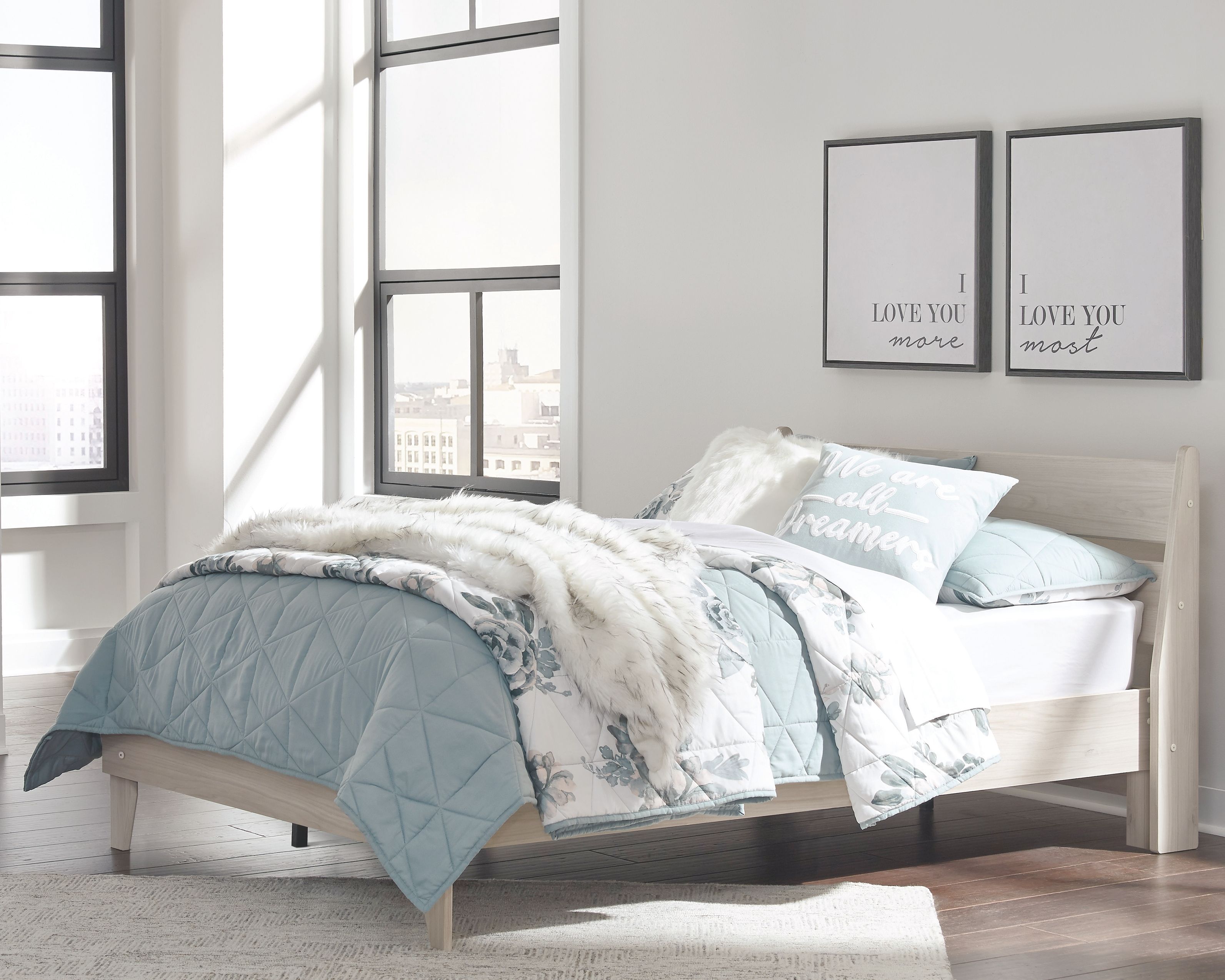 Socalle - Full Panel Platform Bed - Natural