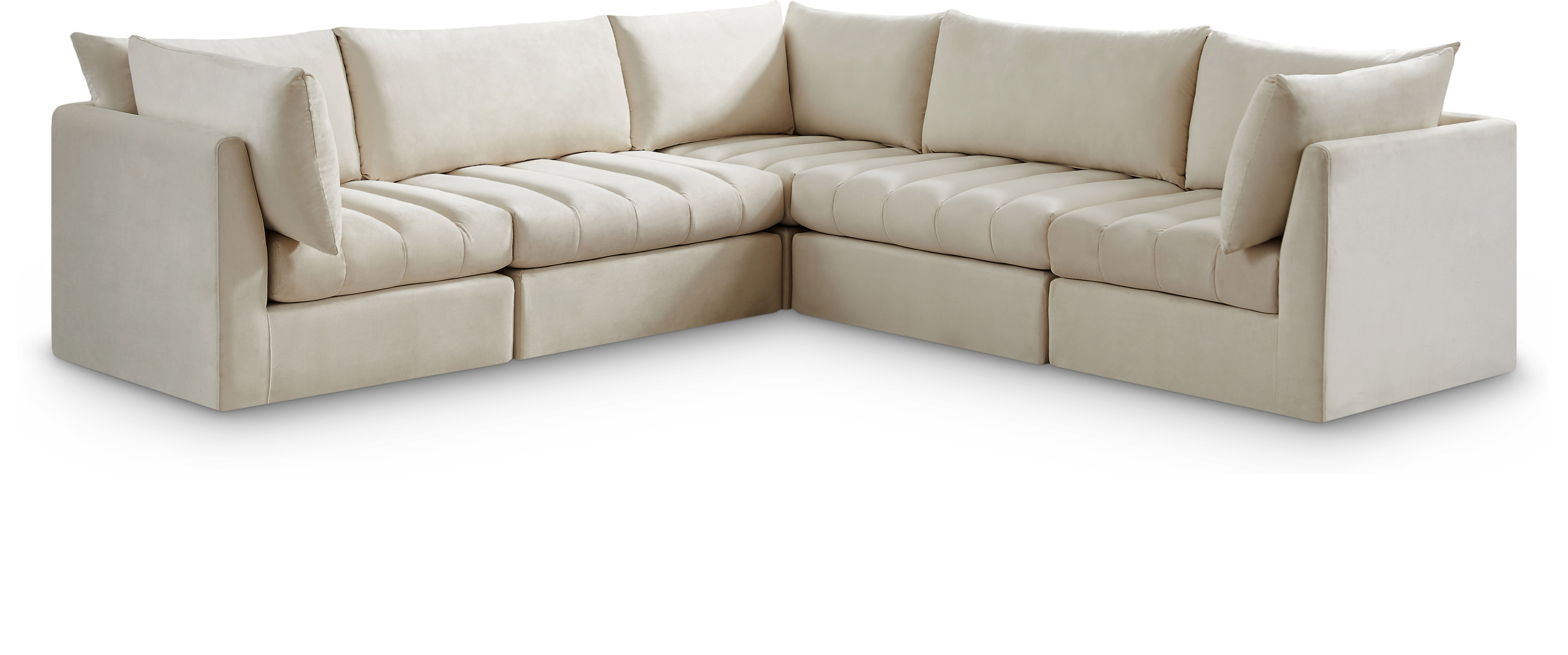 Jacob - Modular Corner Sectional 5 Piece - Cream