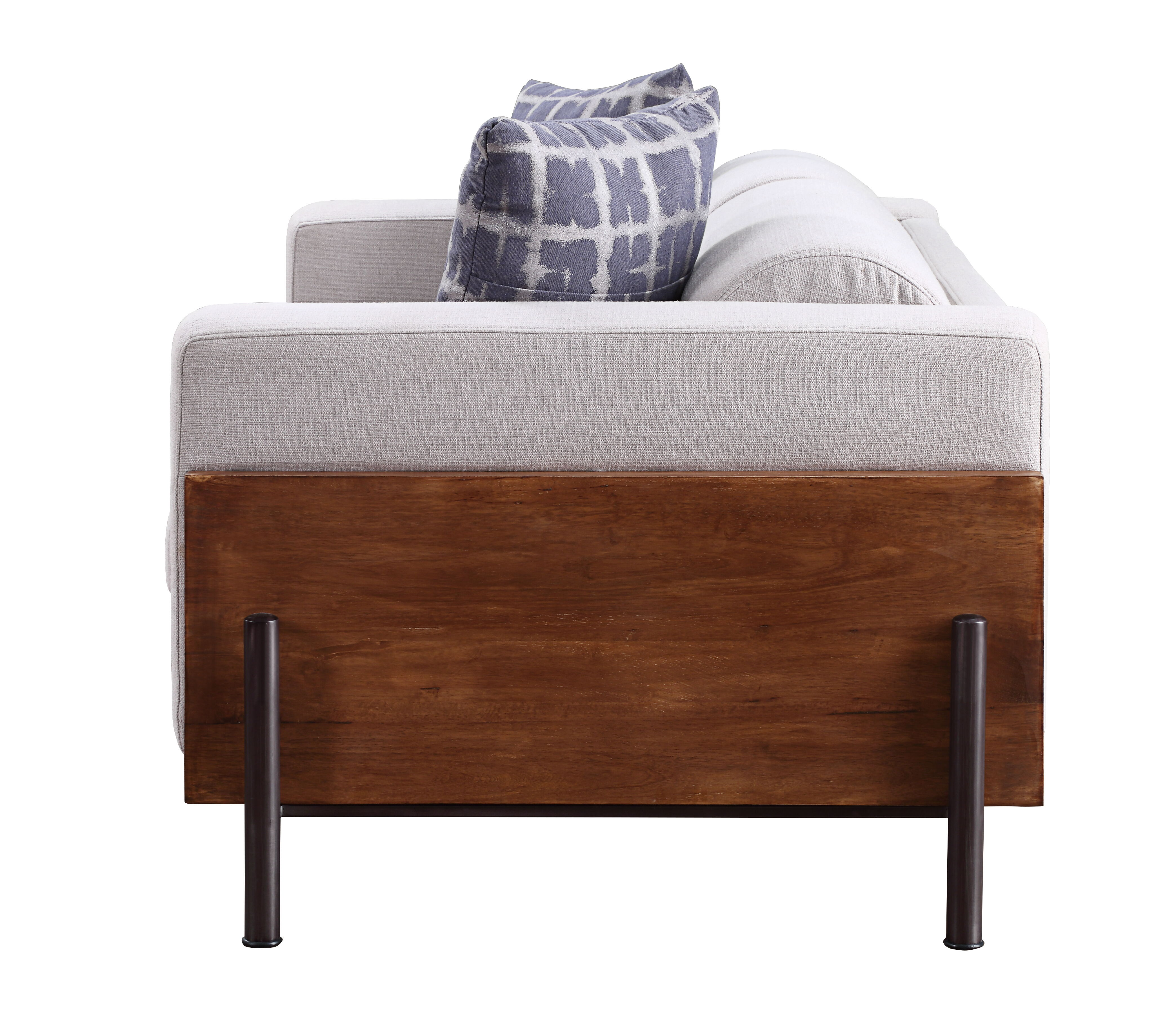 Pelton - Chair With Pillow - Fabric & Walnut, dark brown, view 5