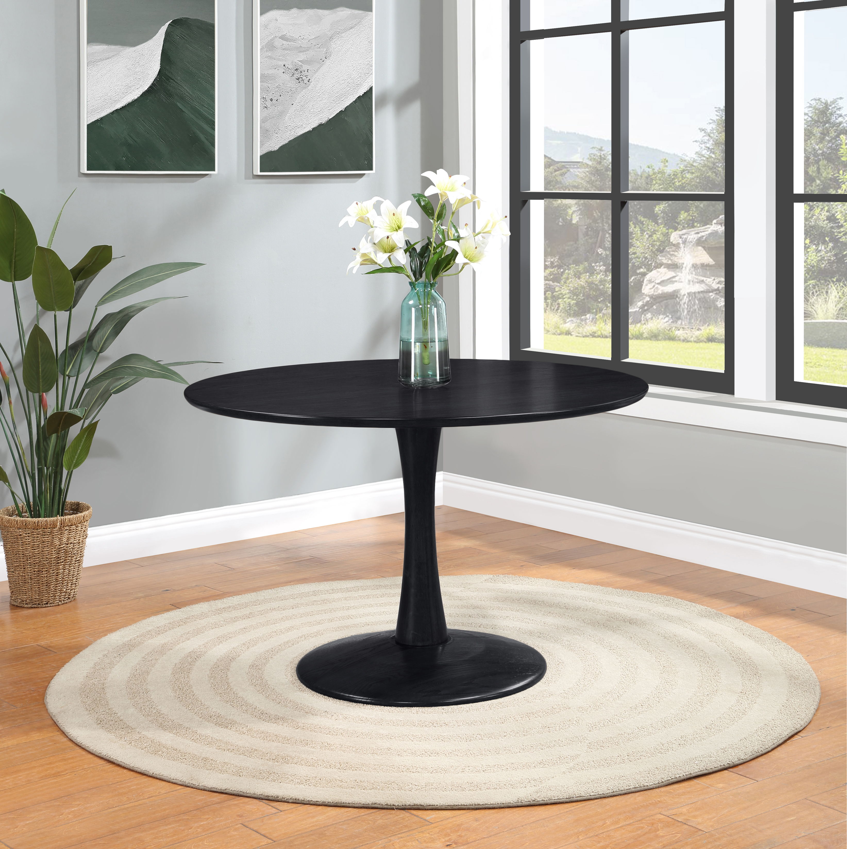 Holly - 48" Dining Table - Black