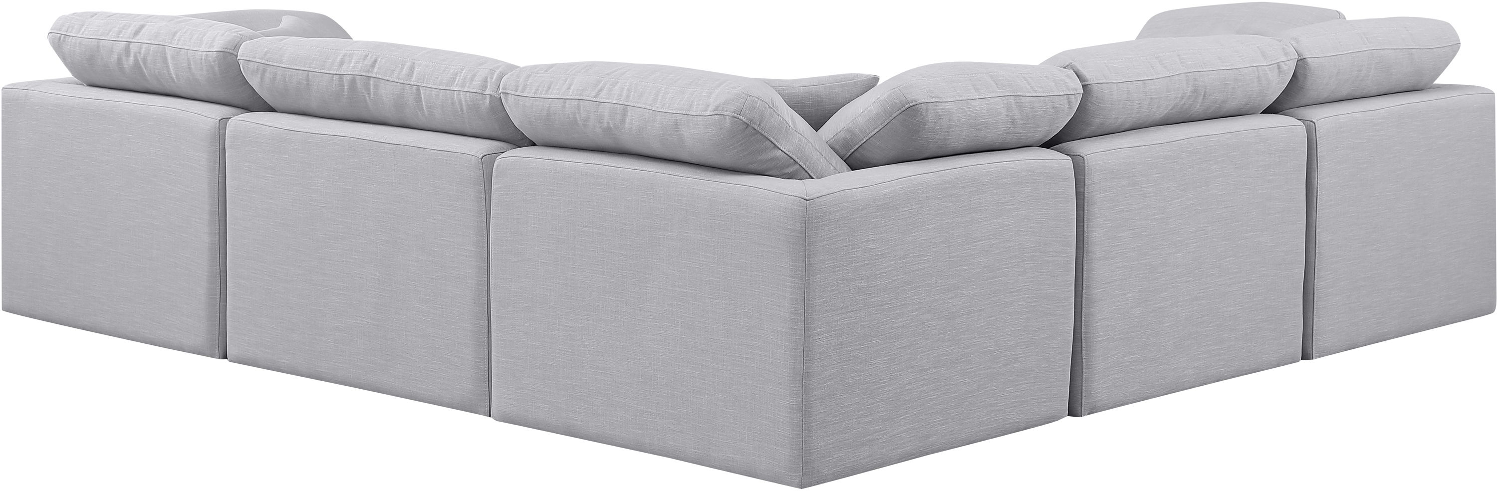 Indulge - Linen 5 Piece Modular Corner Sectional - Gray