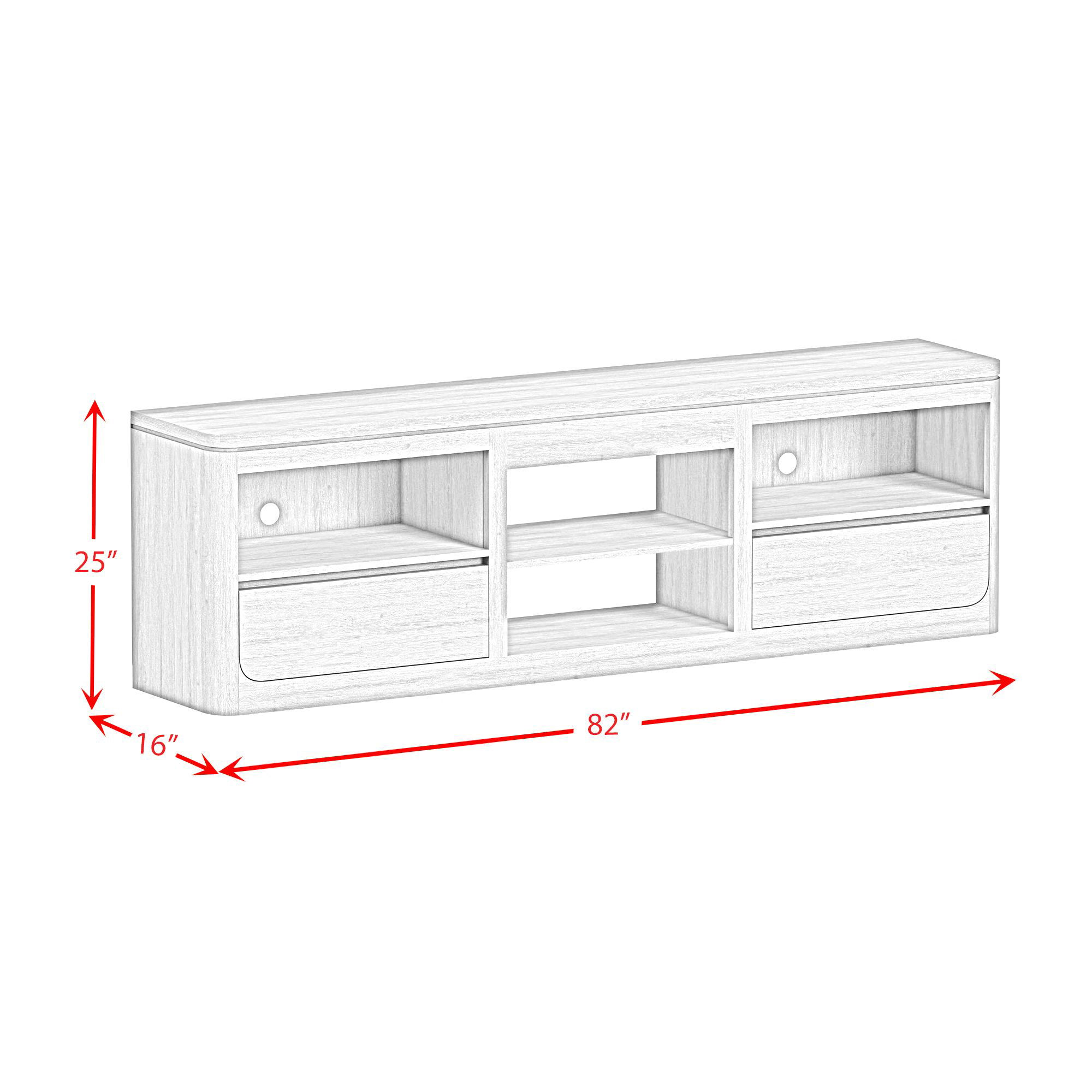 Rosalie - 3 Piece Entertainment Unit With 82" TV Console - Black
