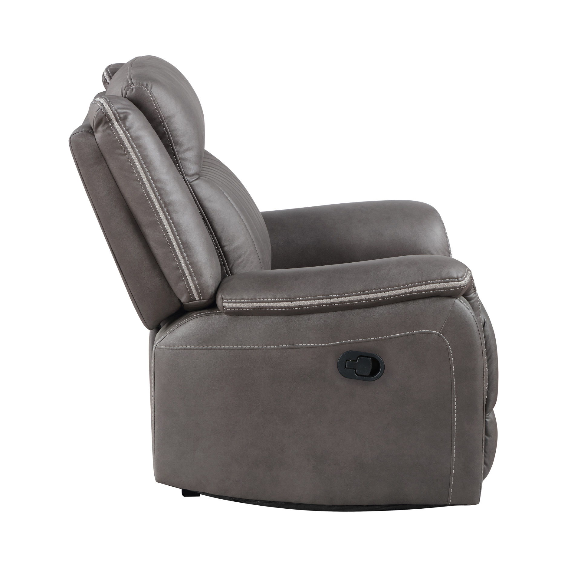 Enzo - Glider Recliner - Gray, dark gray, view 4