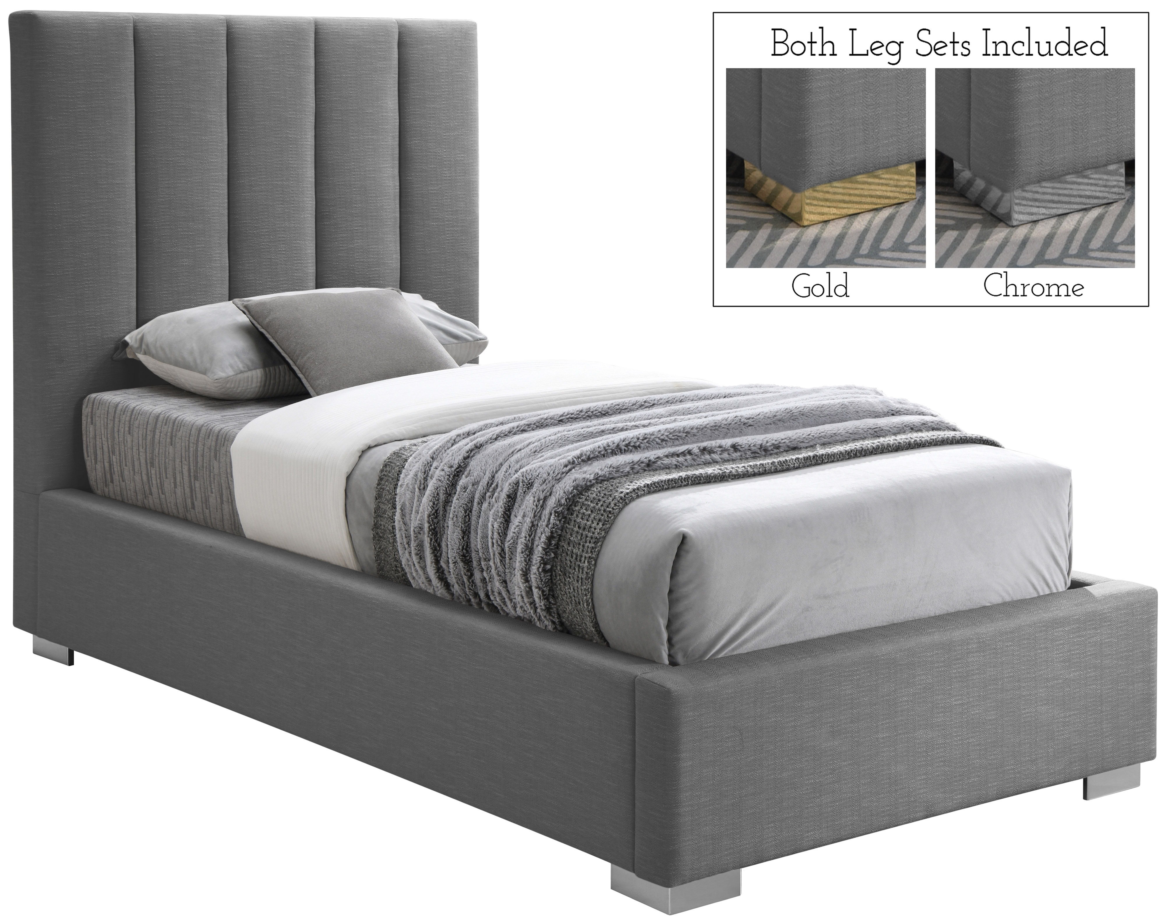 Pierce - Twin Bed - Gray