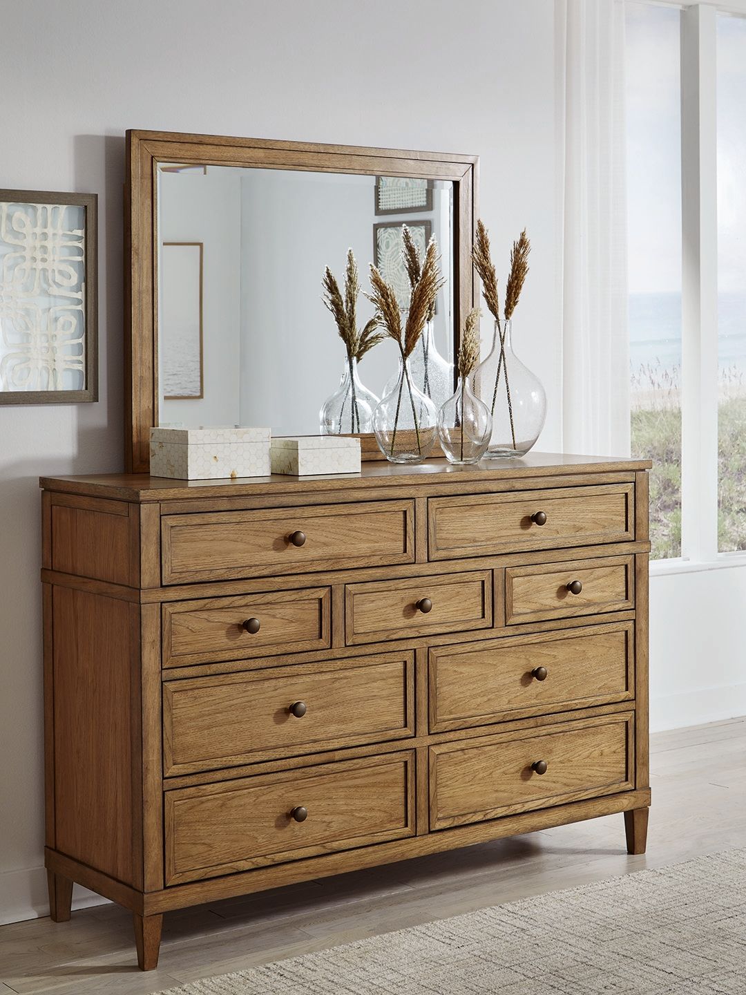Ashley Furniture Sharlance - Dresser and Mirror - Brown - Image 5