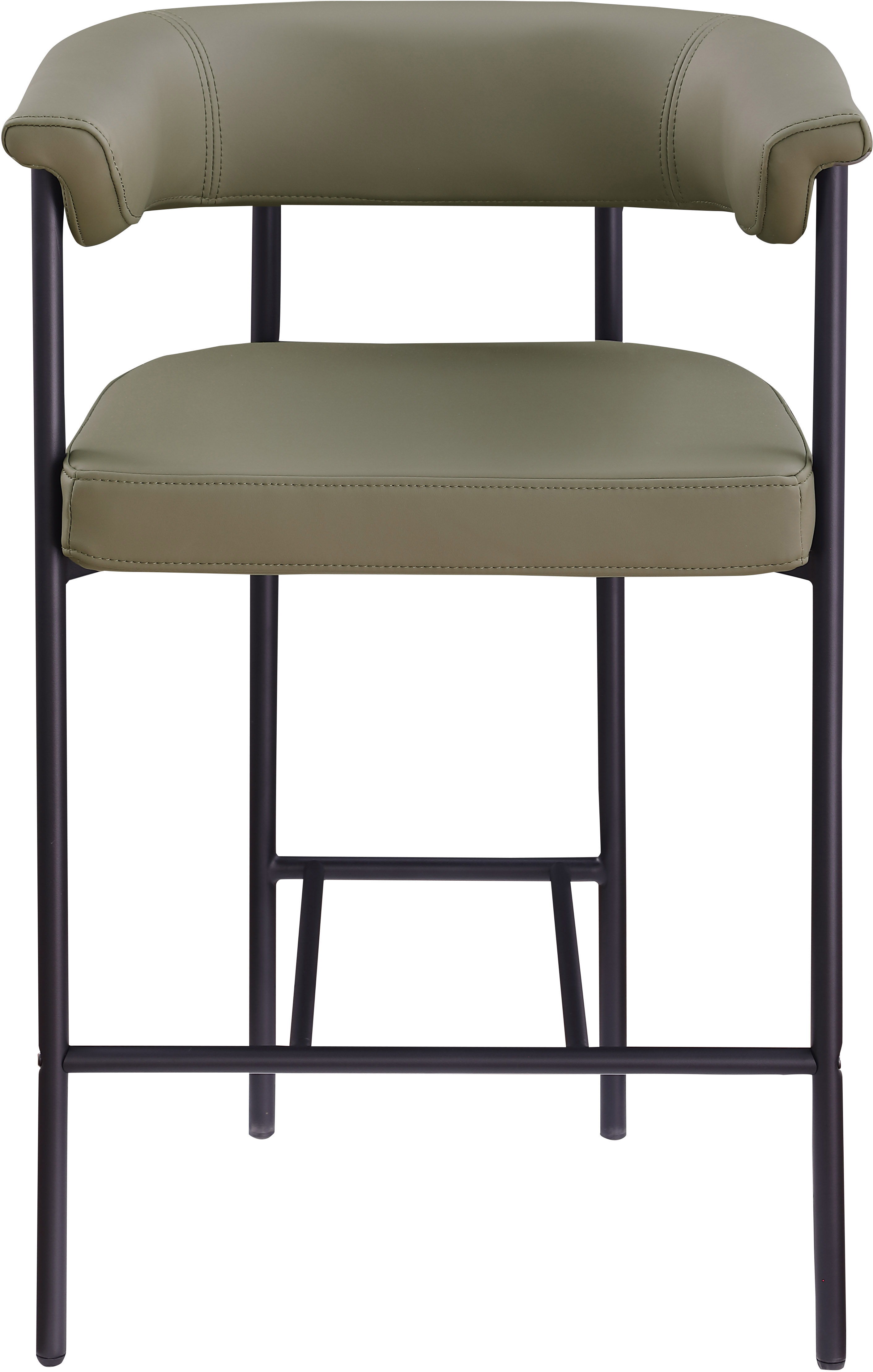Malin - Faux Leather Counter Stool (Set of 2) - Olive