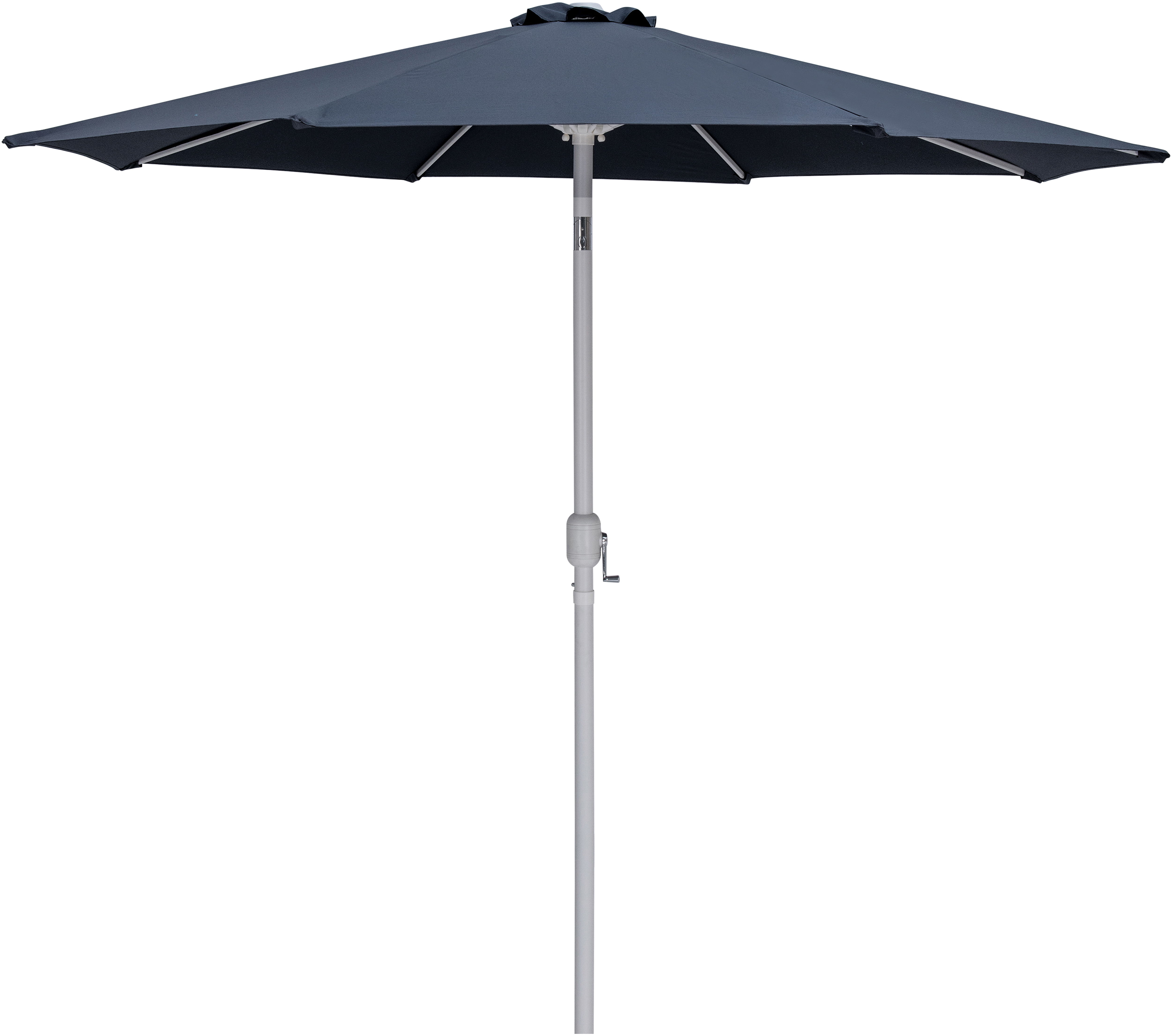 Fiji - Aluminum Patio Umbrella With Square White Base - Gray
