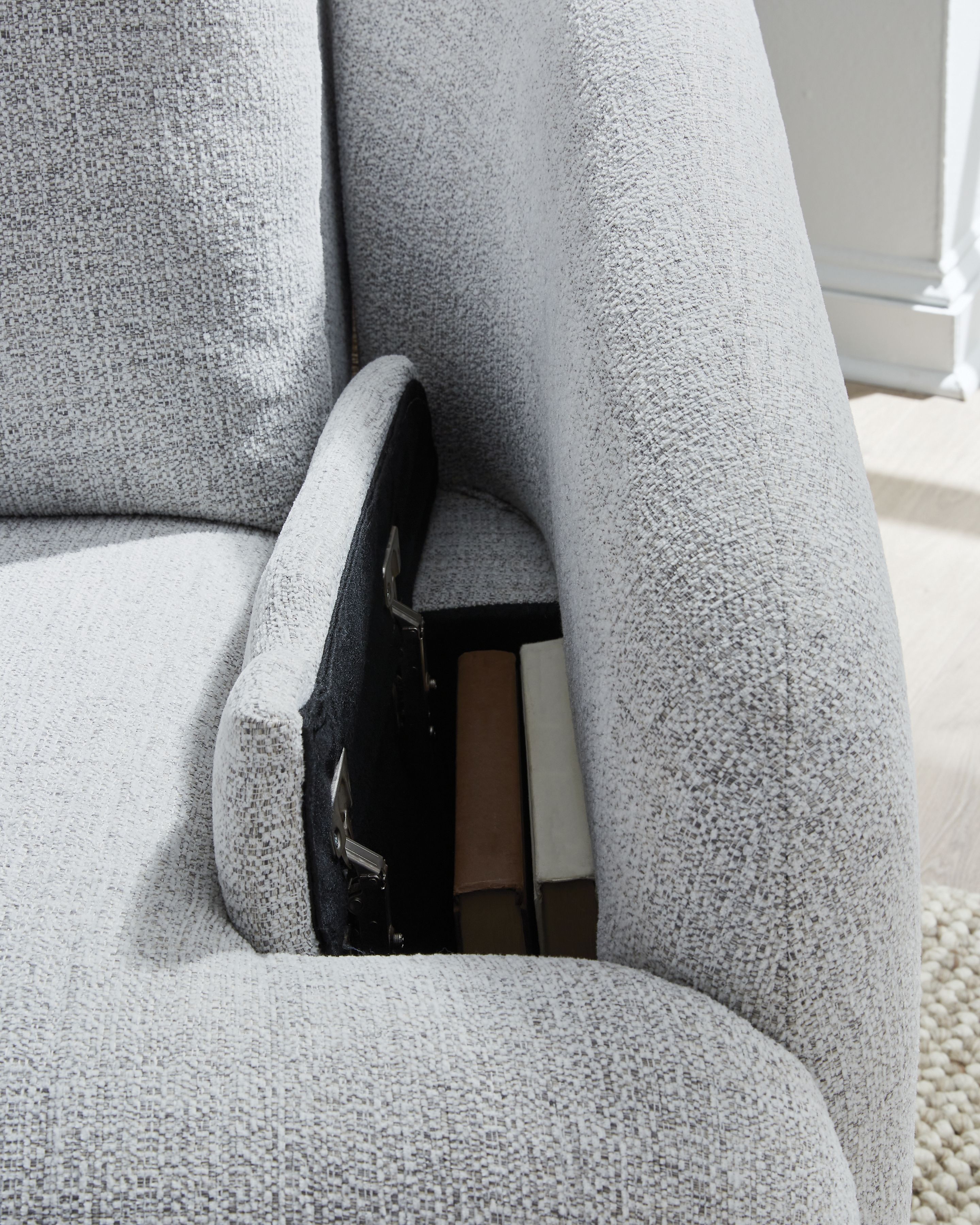 Ashley Furniture Alainmont Next-Gen Nuvella - Swivel Power Recliner - Stone - Image 8