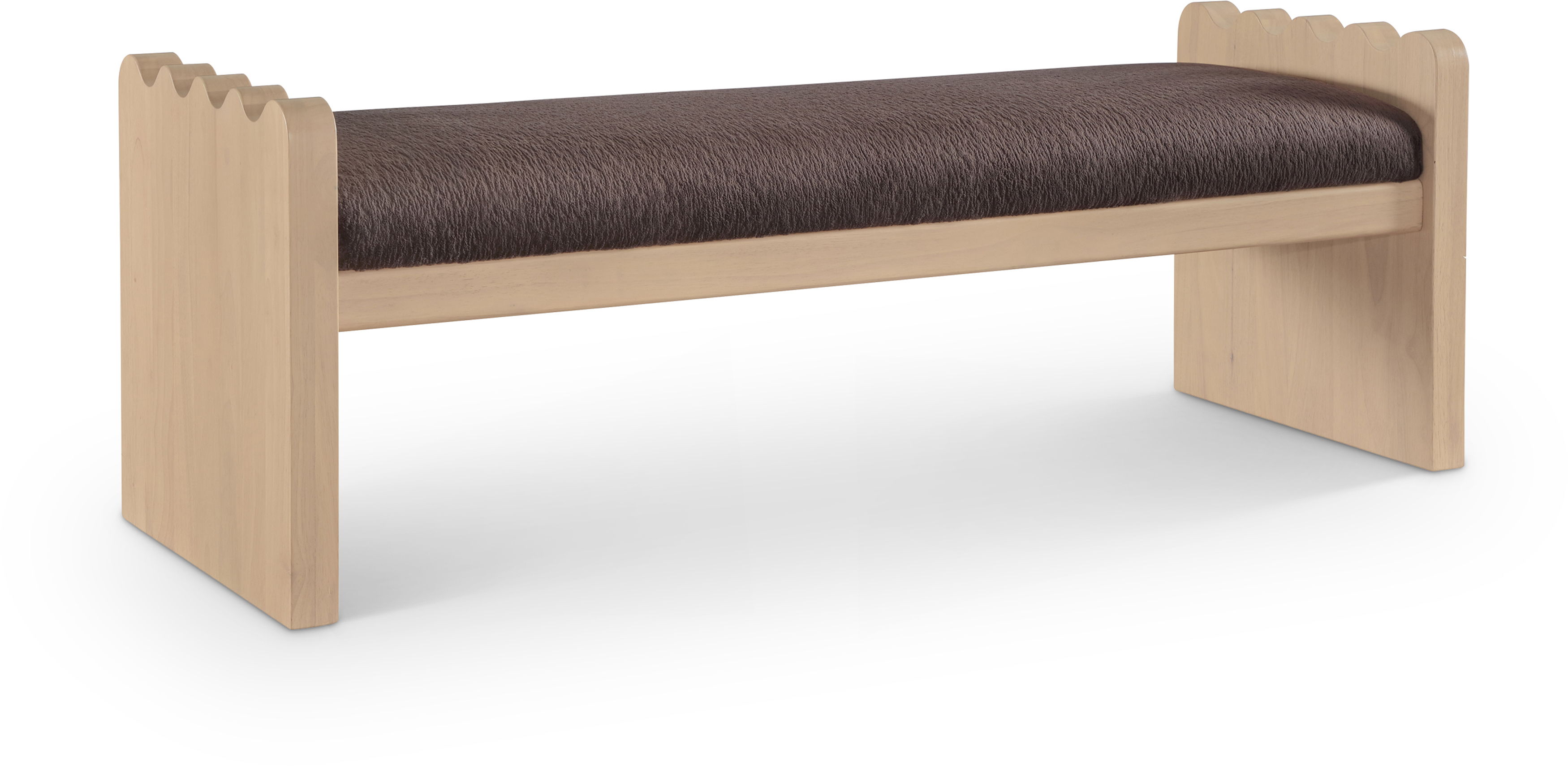 Sonia - Bench With Natural Base - Brown