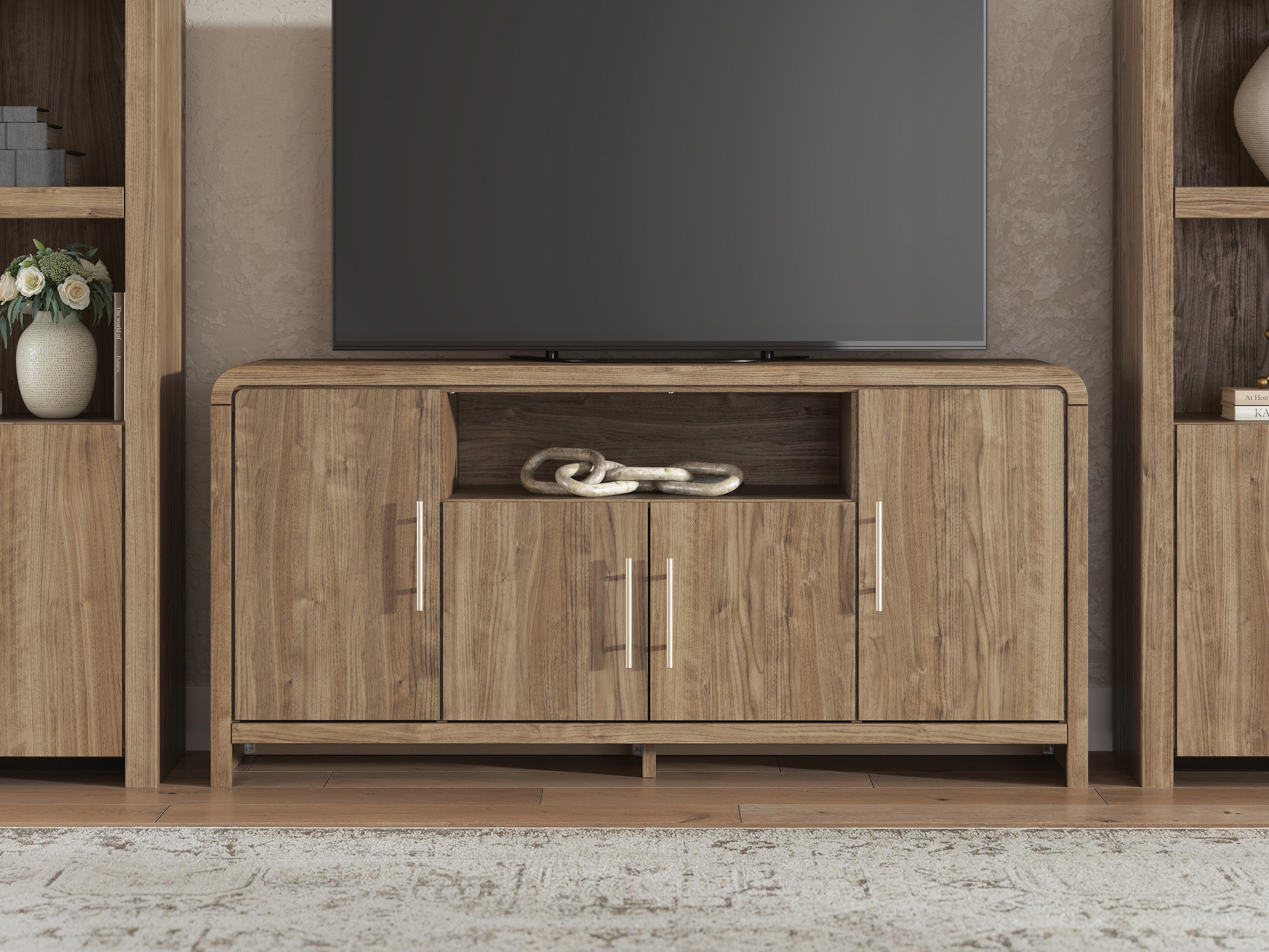 Ashley Furniture Dovander - Extra Large TV Stand - Brown - Image 11