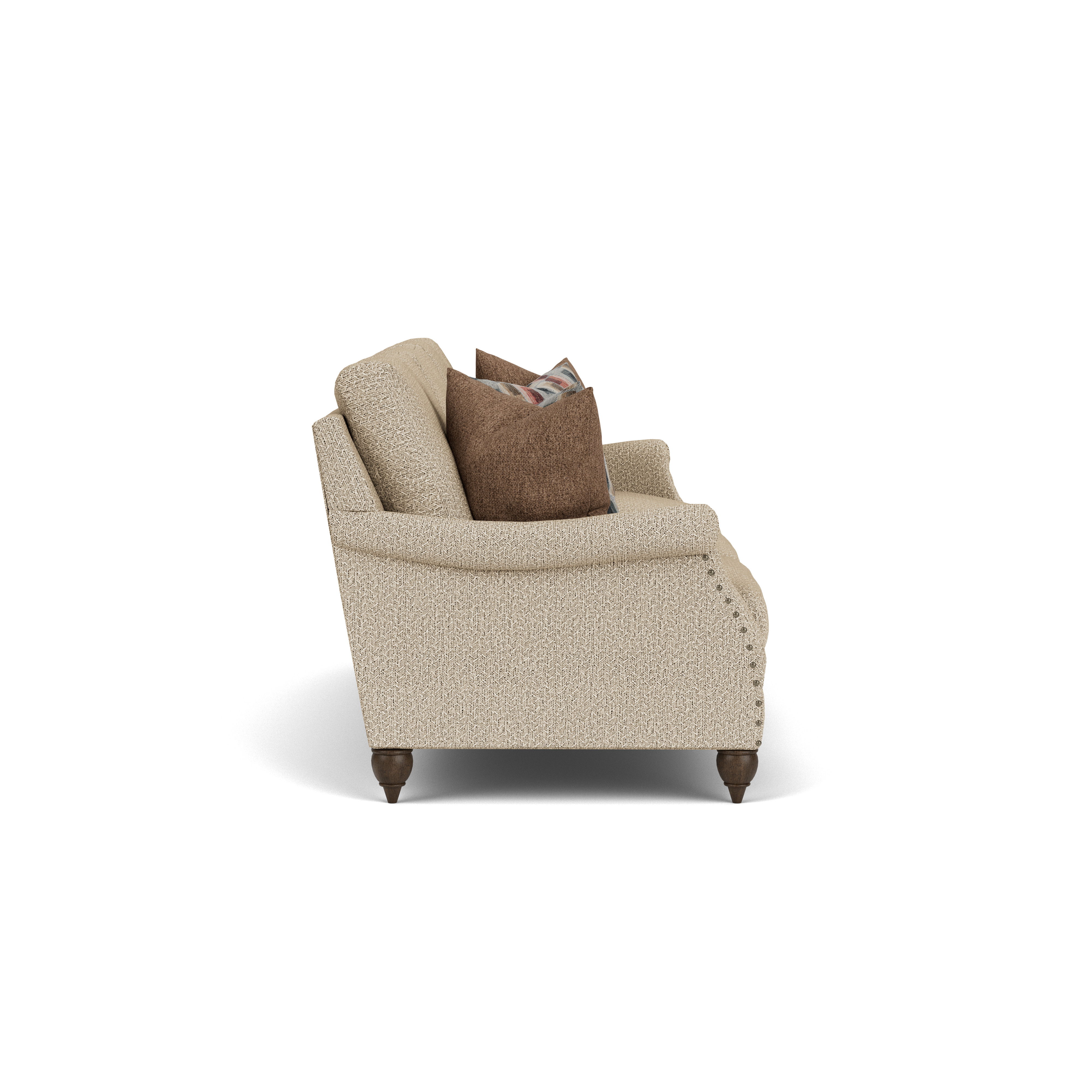 Veda - Fabric Sofa, dark brown, view 8