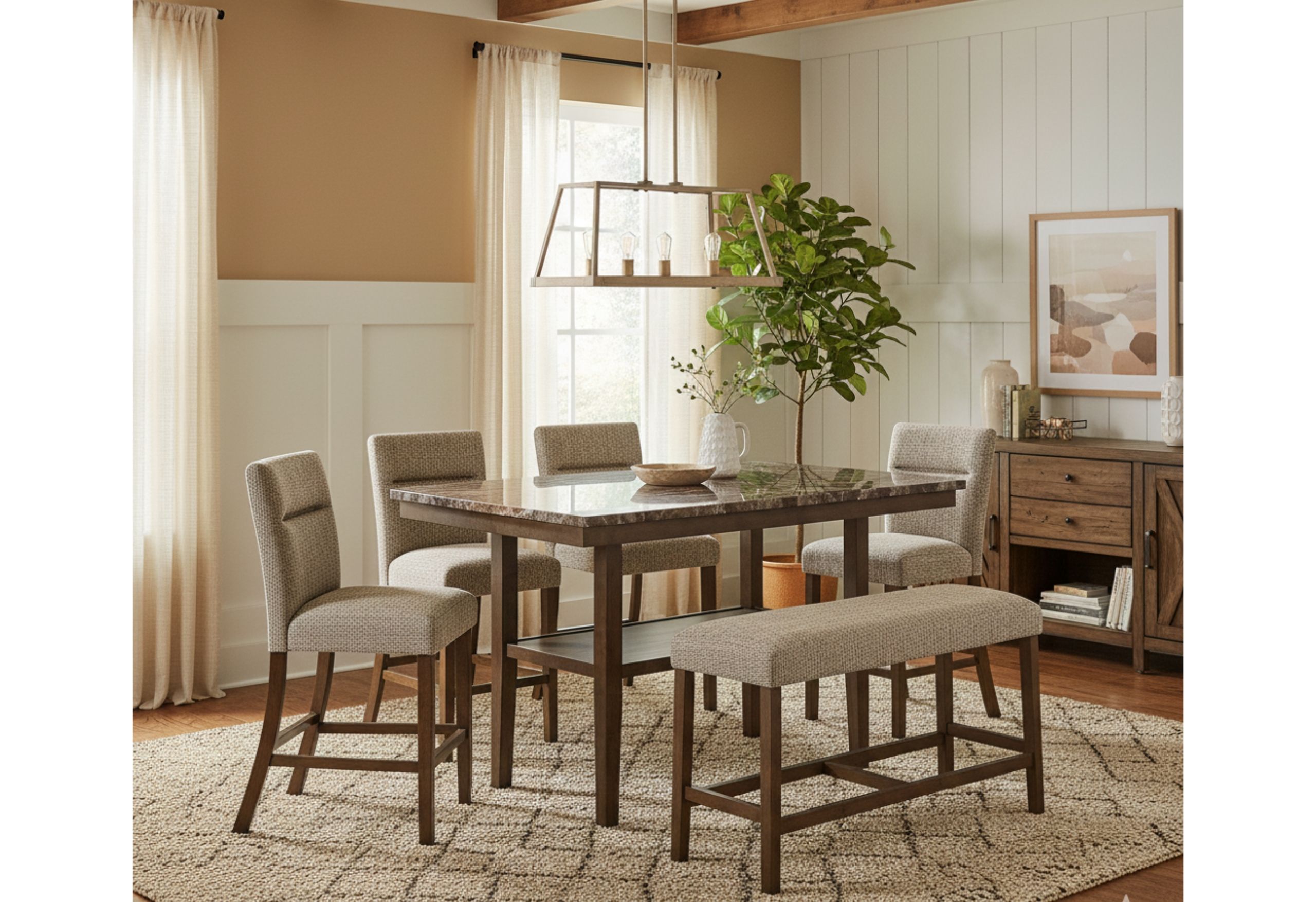 7 Pc · Bar Table With 6 Bar Stools