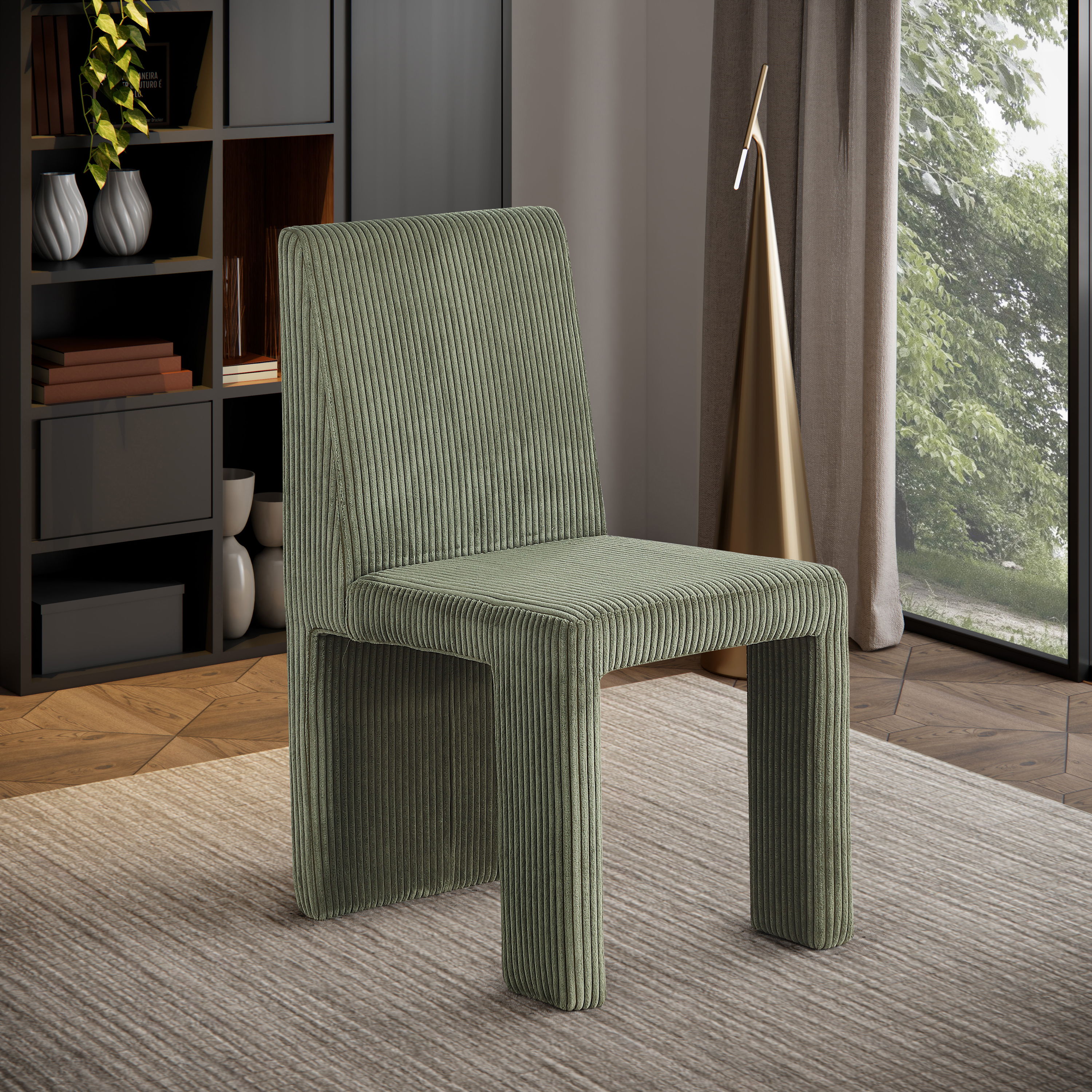 Benson - Microsuede Dining Chair (Set of 2) - Green