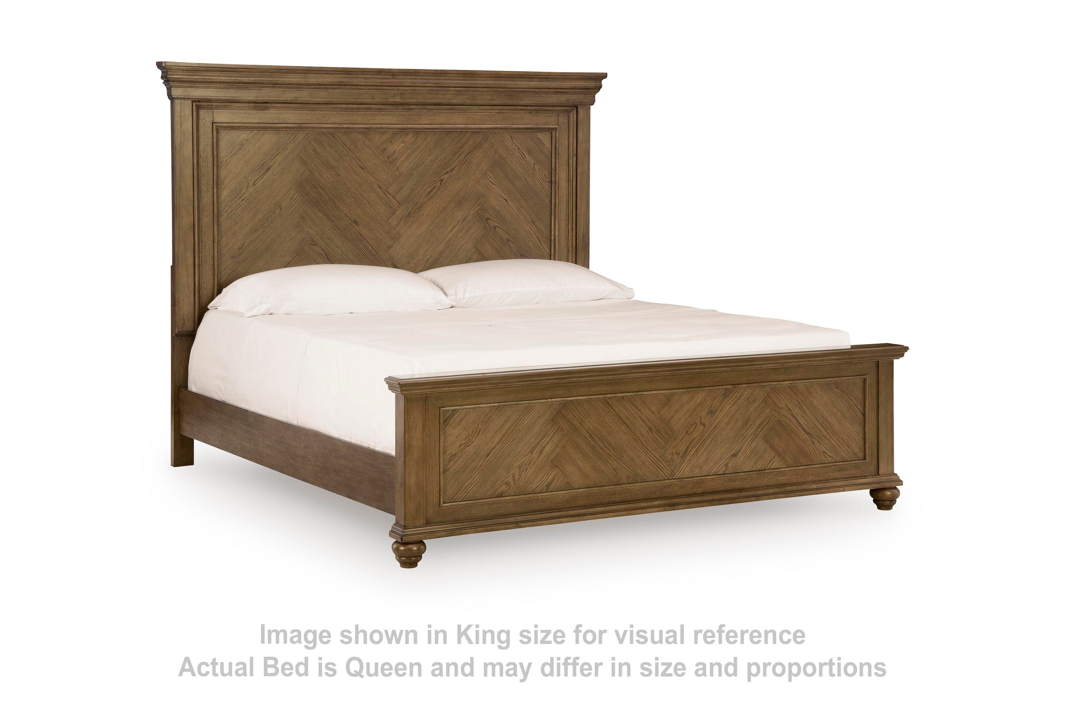 Karallin - Queen Panel Bed - Medium Brown