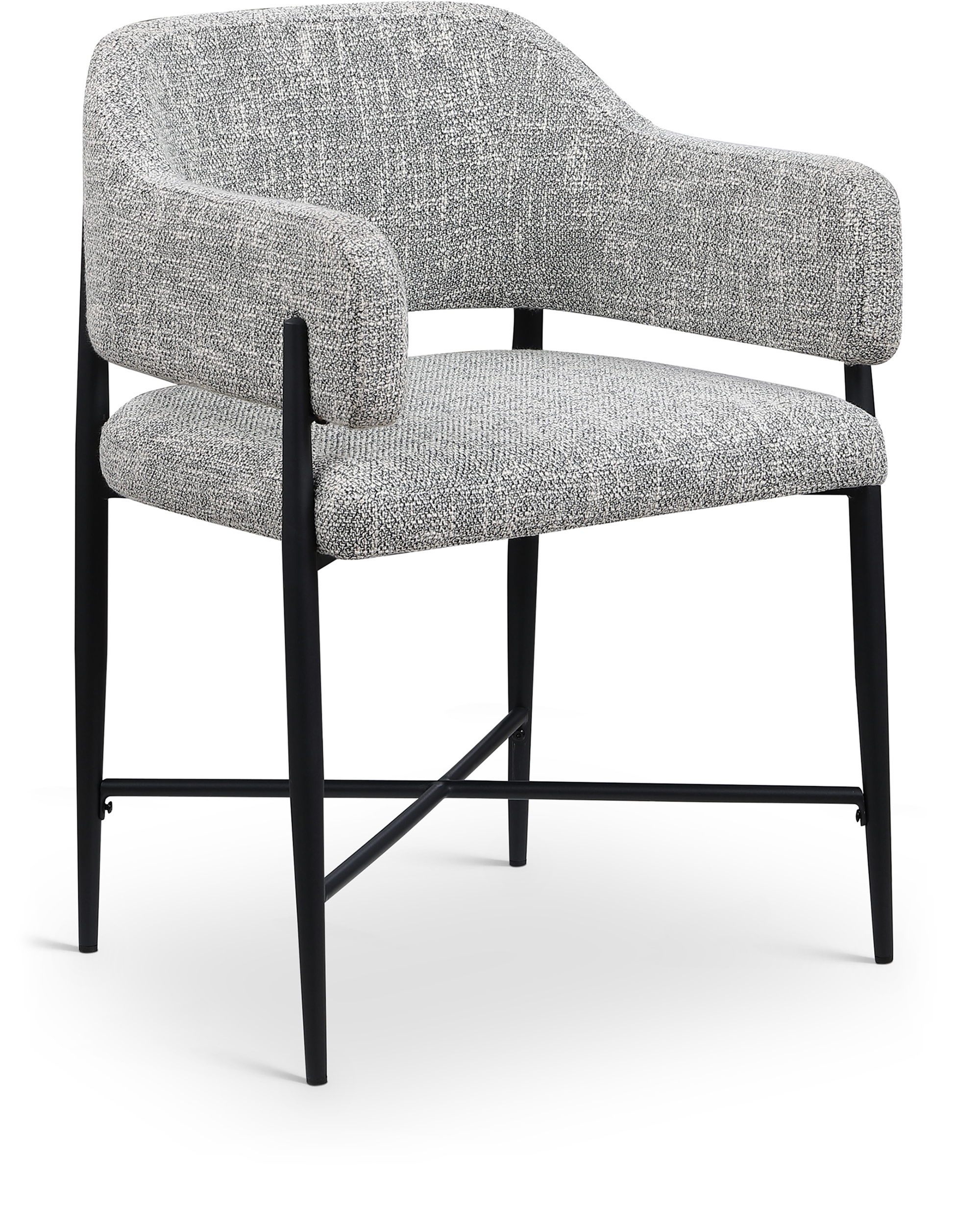 Dame - Fabric Upholstered Dining Chair (Set of 2) - Gray
