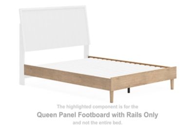 Cielden – Queen Panel Footboard With Rails – Tan