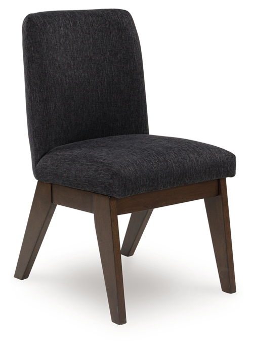 Dilenno - Dining Upholstered Side Chair (Set of 2) - Dark Brown, dark brown
