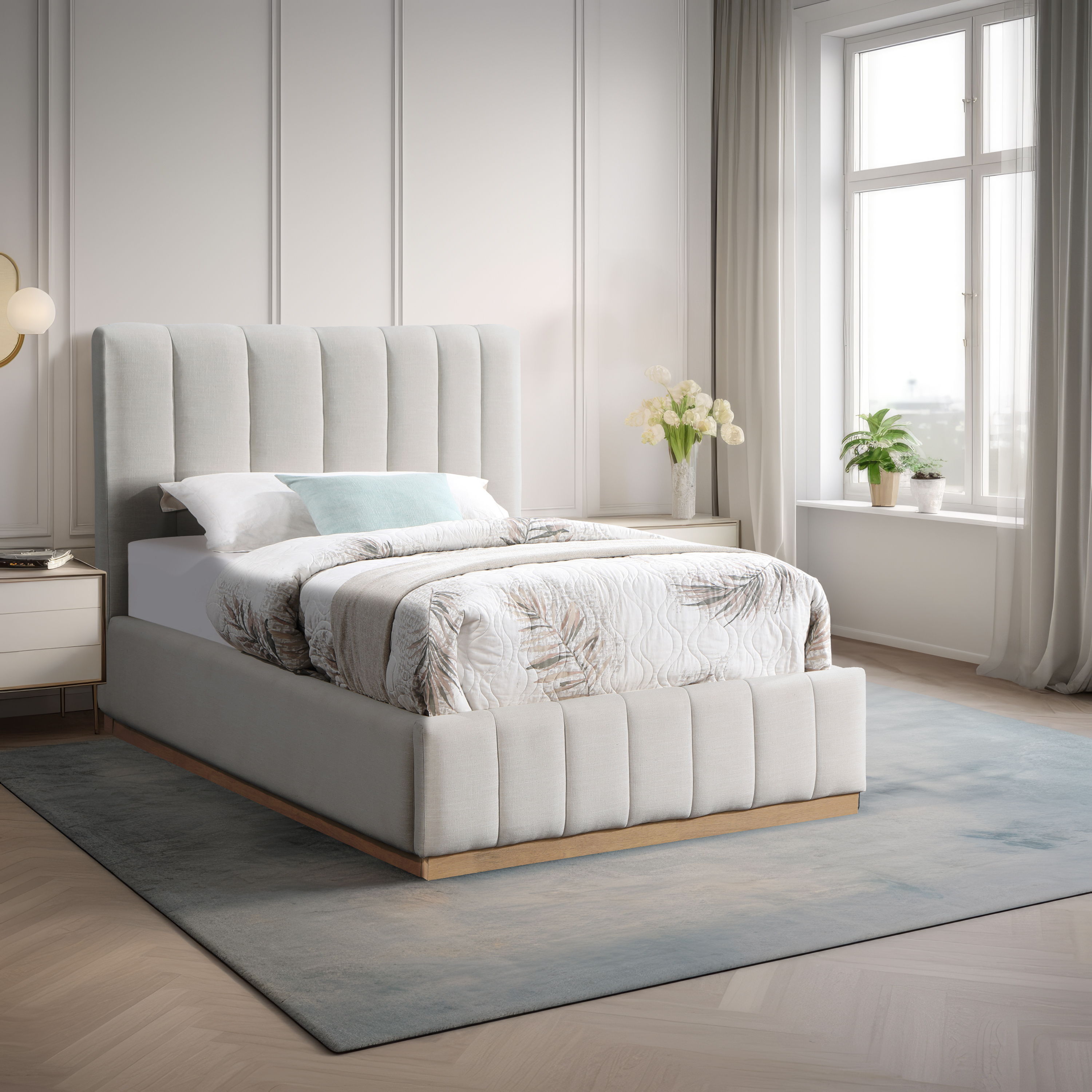 Lucia - Twin Bed - Cream