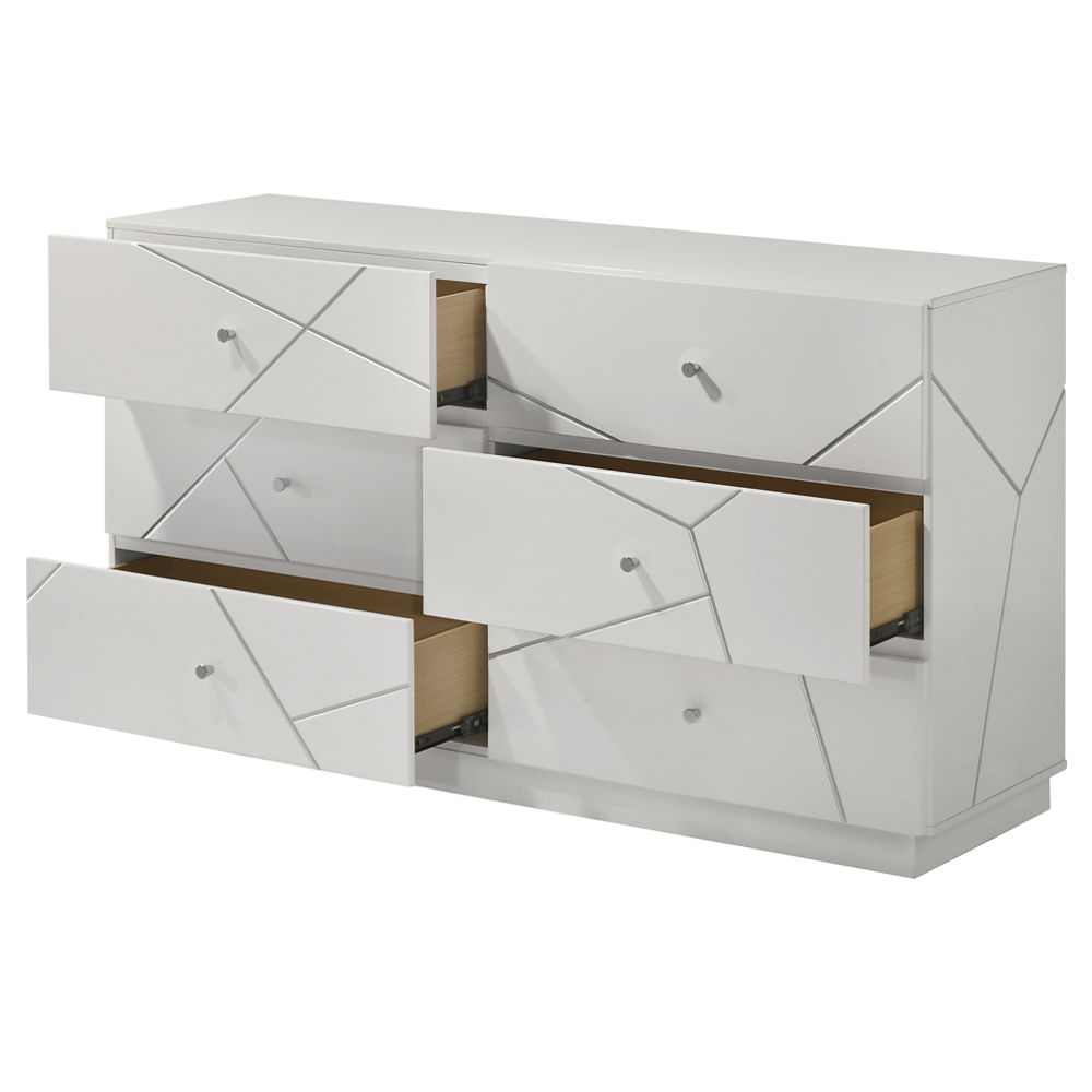 Esther - Dresser - White / Silver, white, view 4