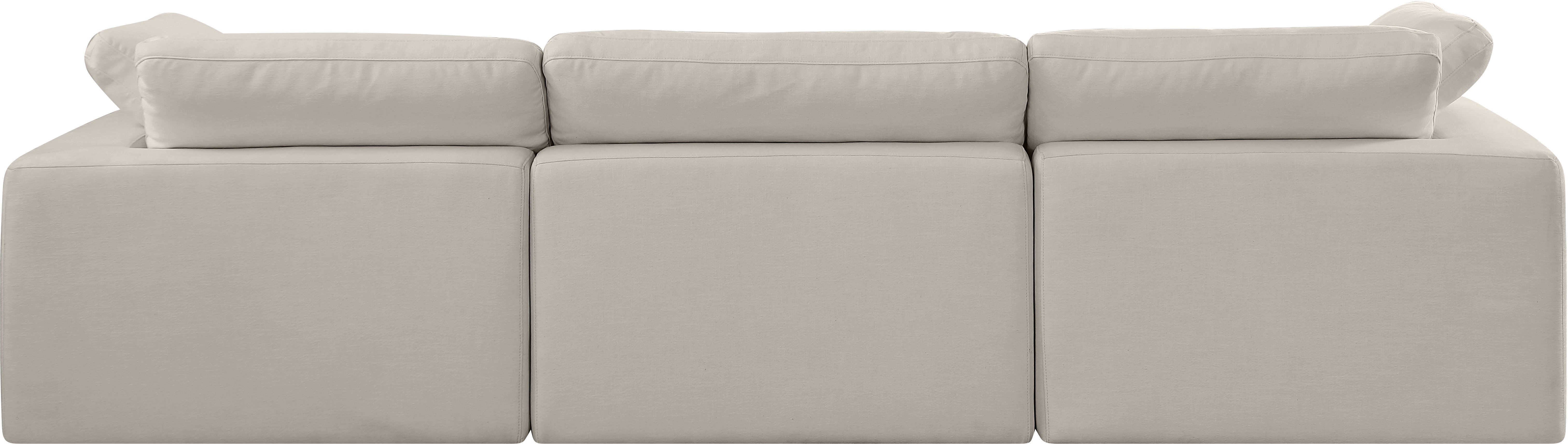 Comfy - Linen Modular Sofa 3 Pieces - Ivory