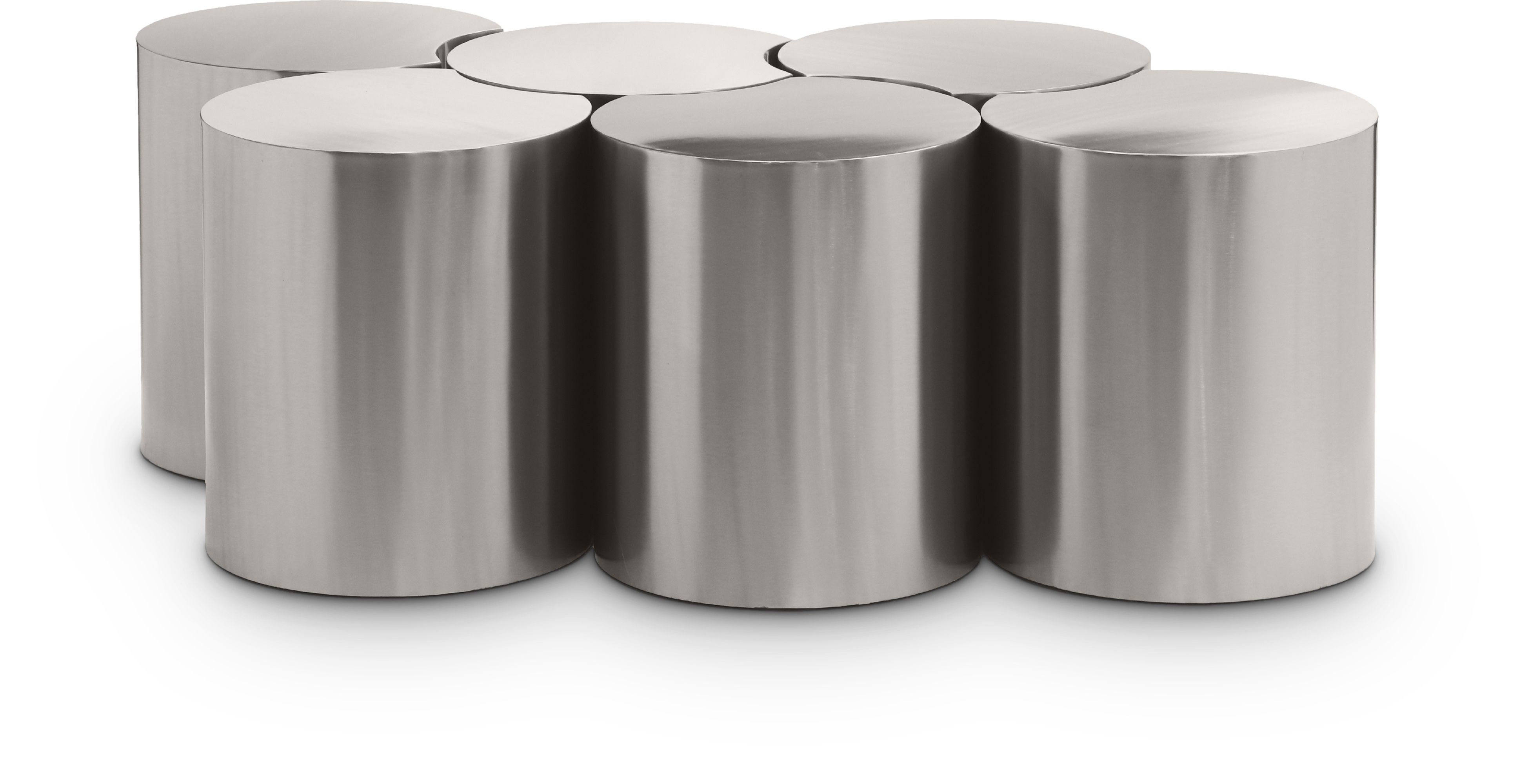 Dimple - 18" 6 Piece Modular Coffee Table - Silver