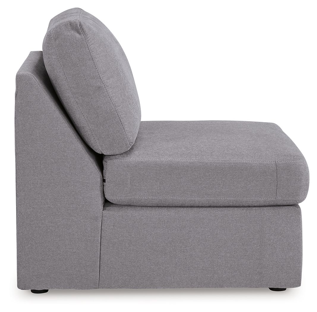 Ashley Furniture Modmax - 7-Piece Sectional With Laf And Raf Corner Chaises And With Storage Console - Granite - Image 9