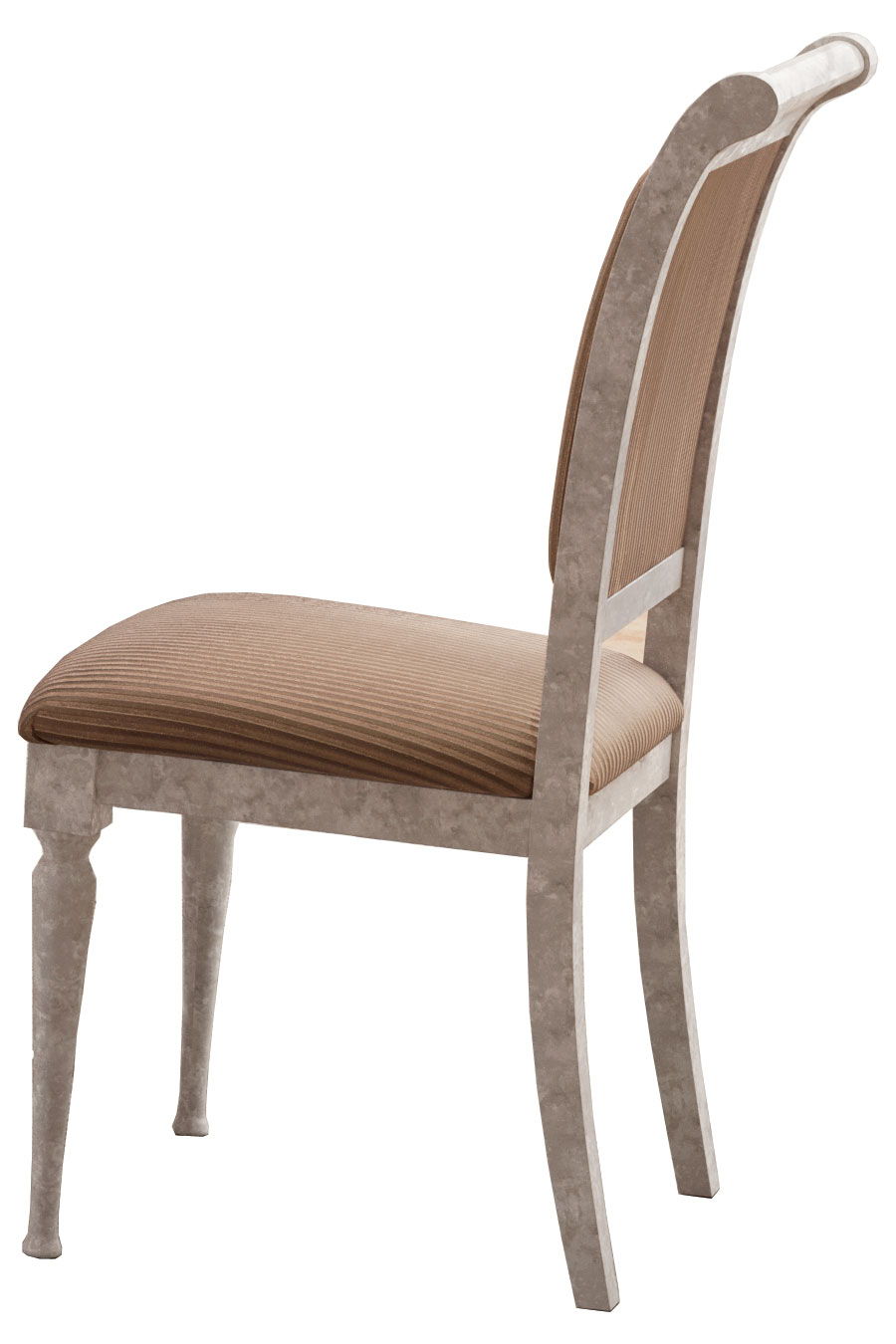 Romantica - Fabric Side Chair - Light Beige / Light Brown