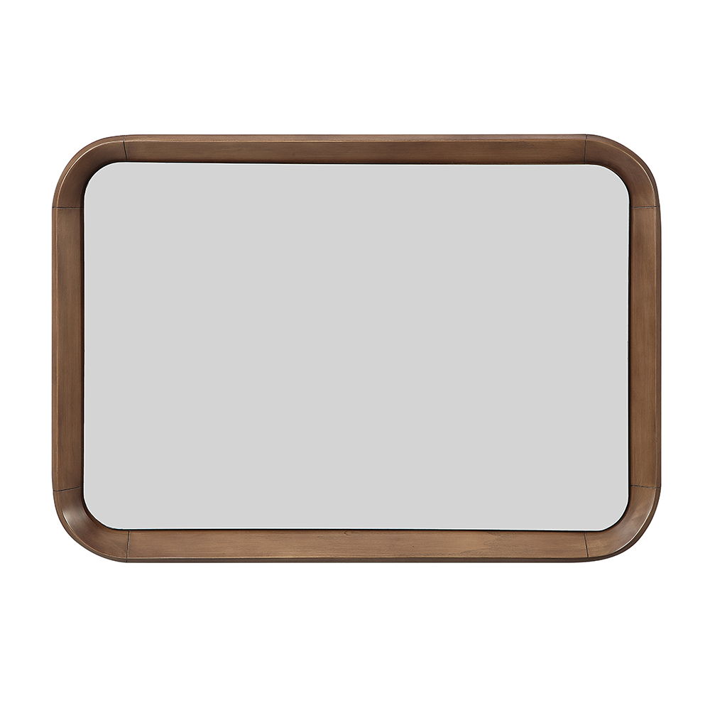 Harvey - Accent Mirror - Walnut, dark brown