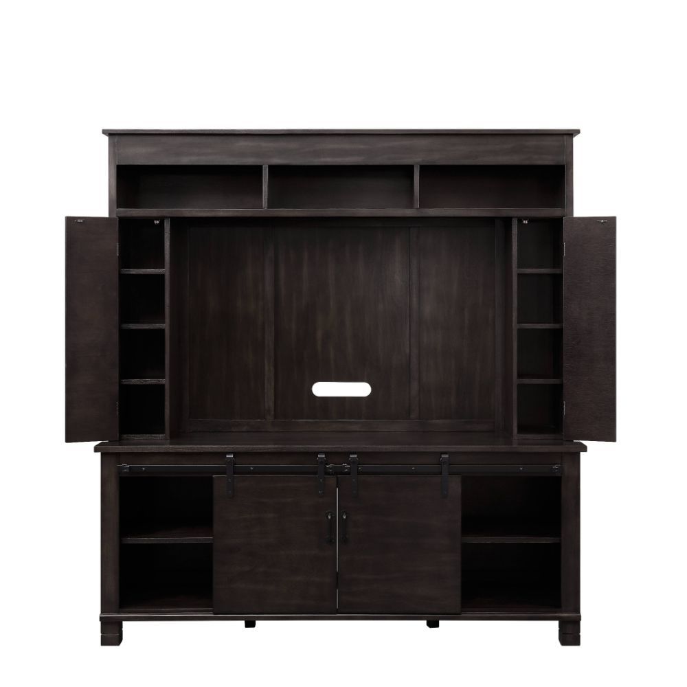 Apison - Entertainment Center (Include 91617Fir) - Espresso, black, view 7