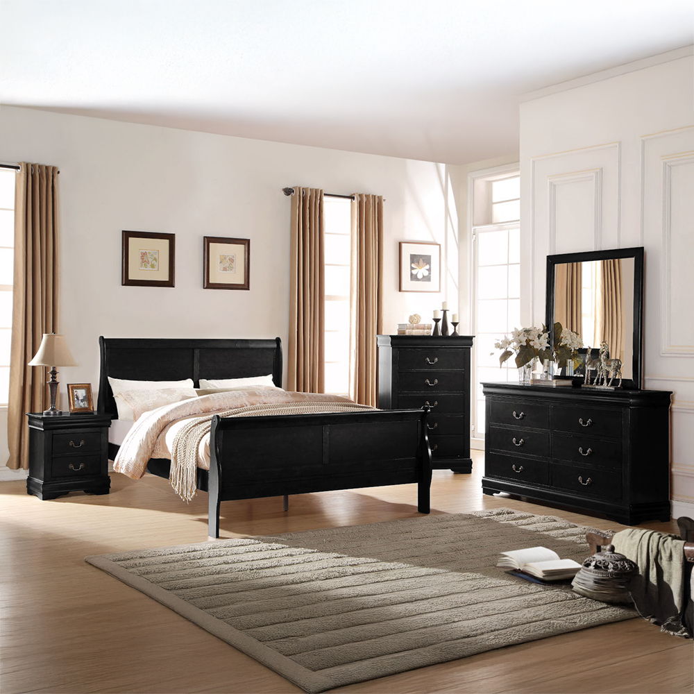 Louis Philippe - Nightstand - Black, black, view 6