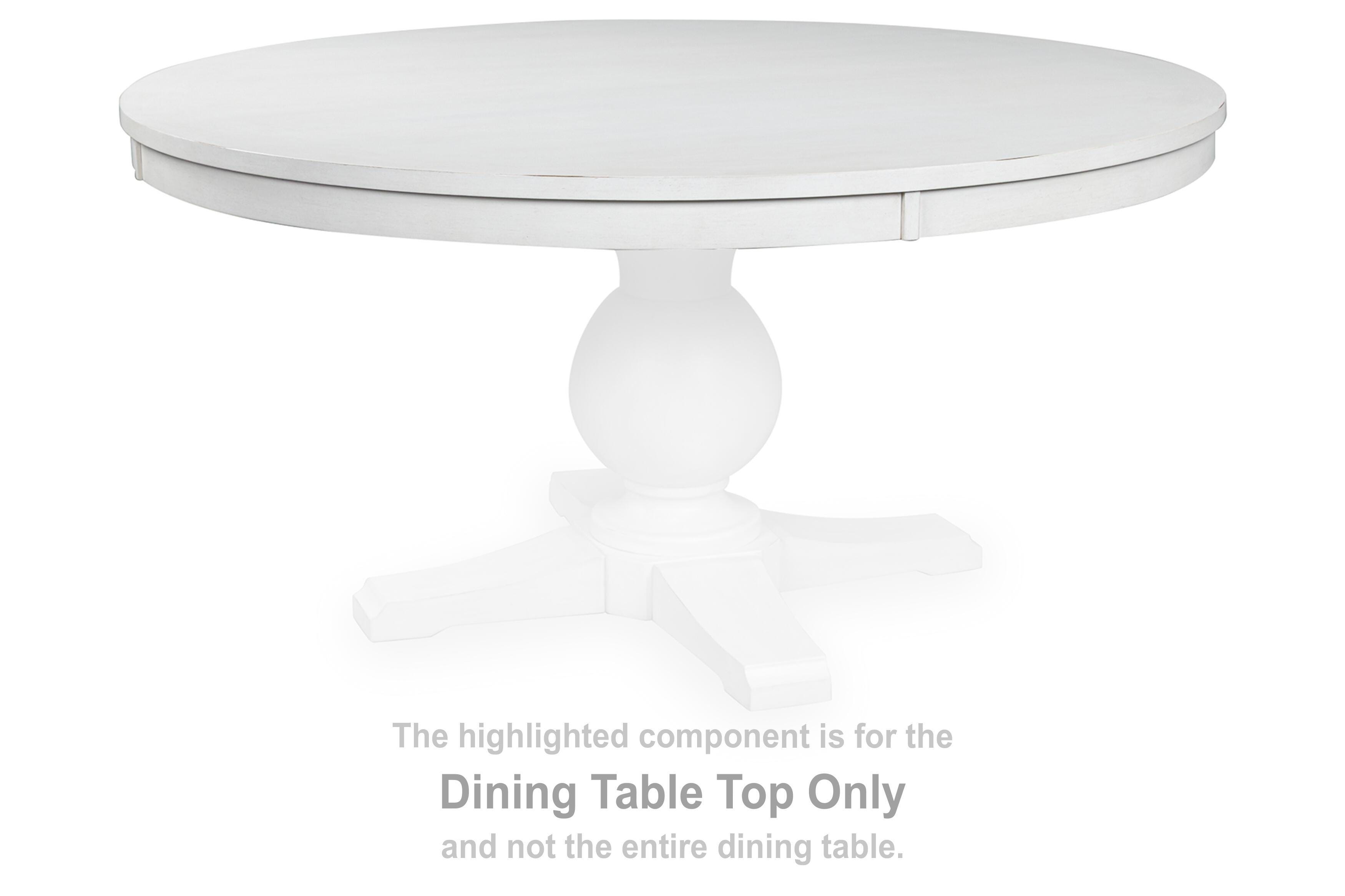 Greddinton - Round Dining Room Table Top - White
