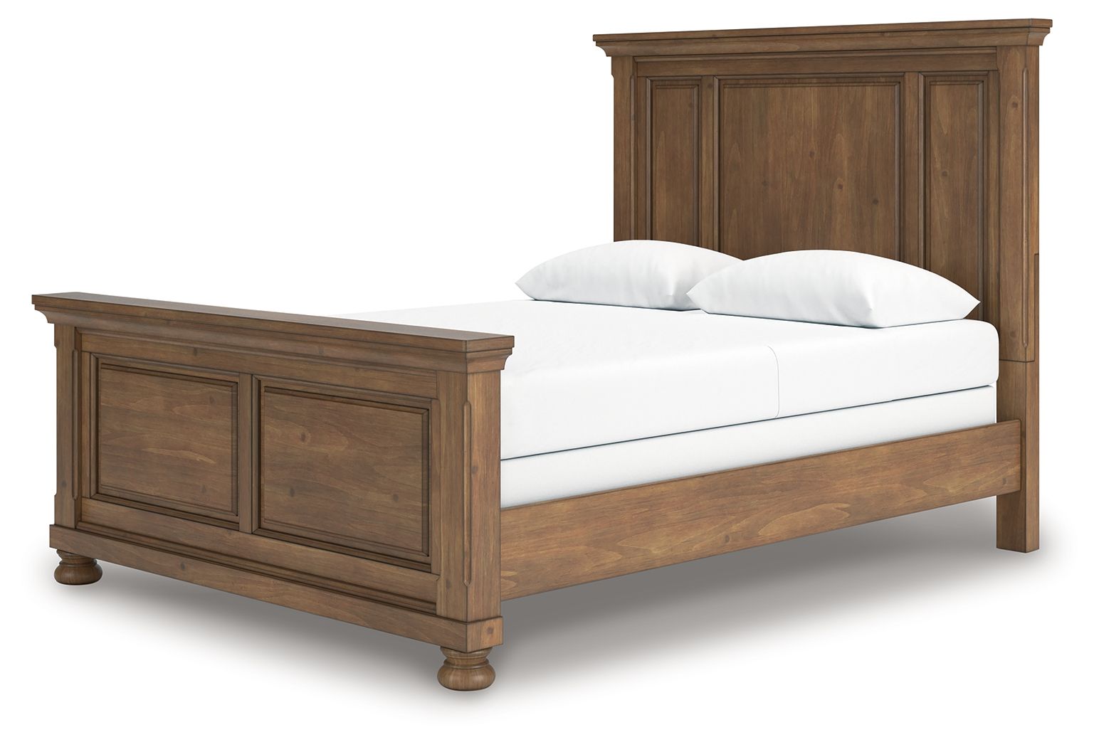 Ashley Furniture Feddinger - Queen Panel Bed - Medium Brown - Image 4