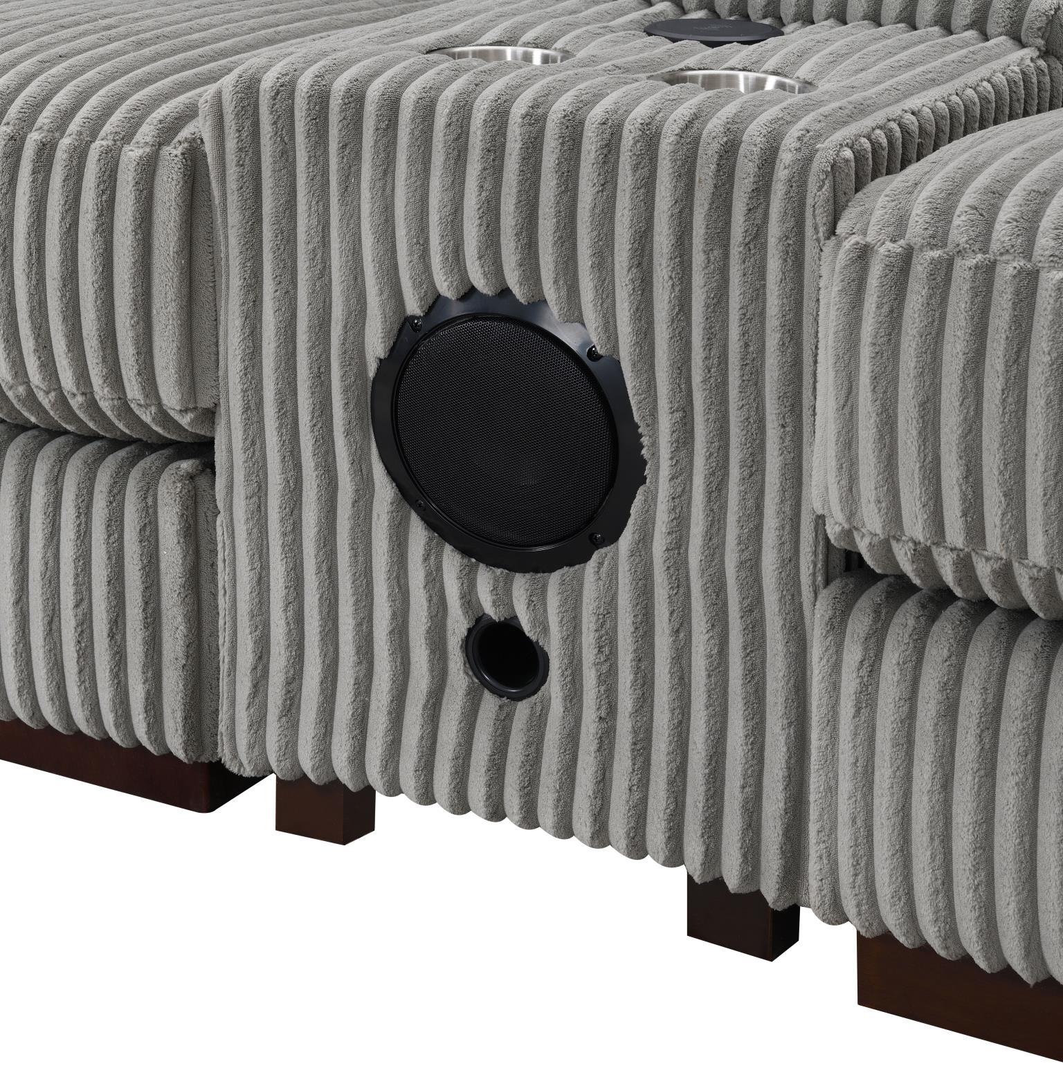 U243 - Console With Speaker & Wireless Charge - Gray