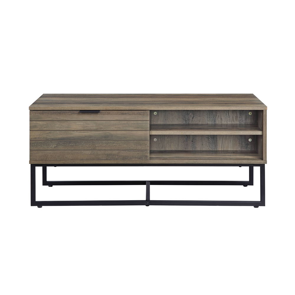 Homare - Coffee Table - Rustic Oak & Black, light brown, view 8