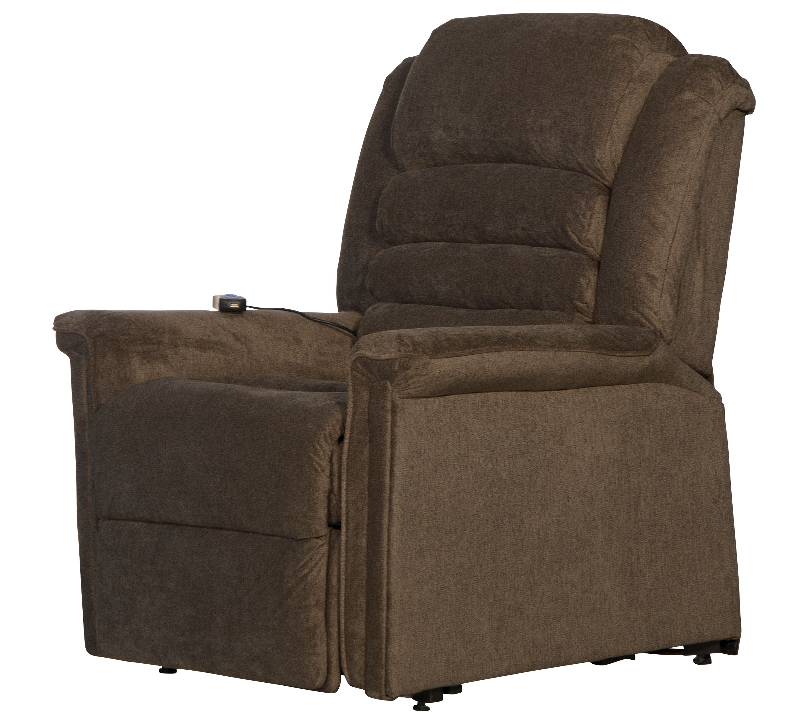 Invincible - Power Lift Full Lay-Out Chaise Recliner - Java