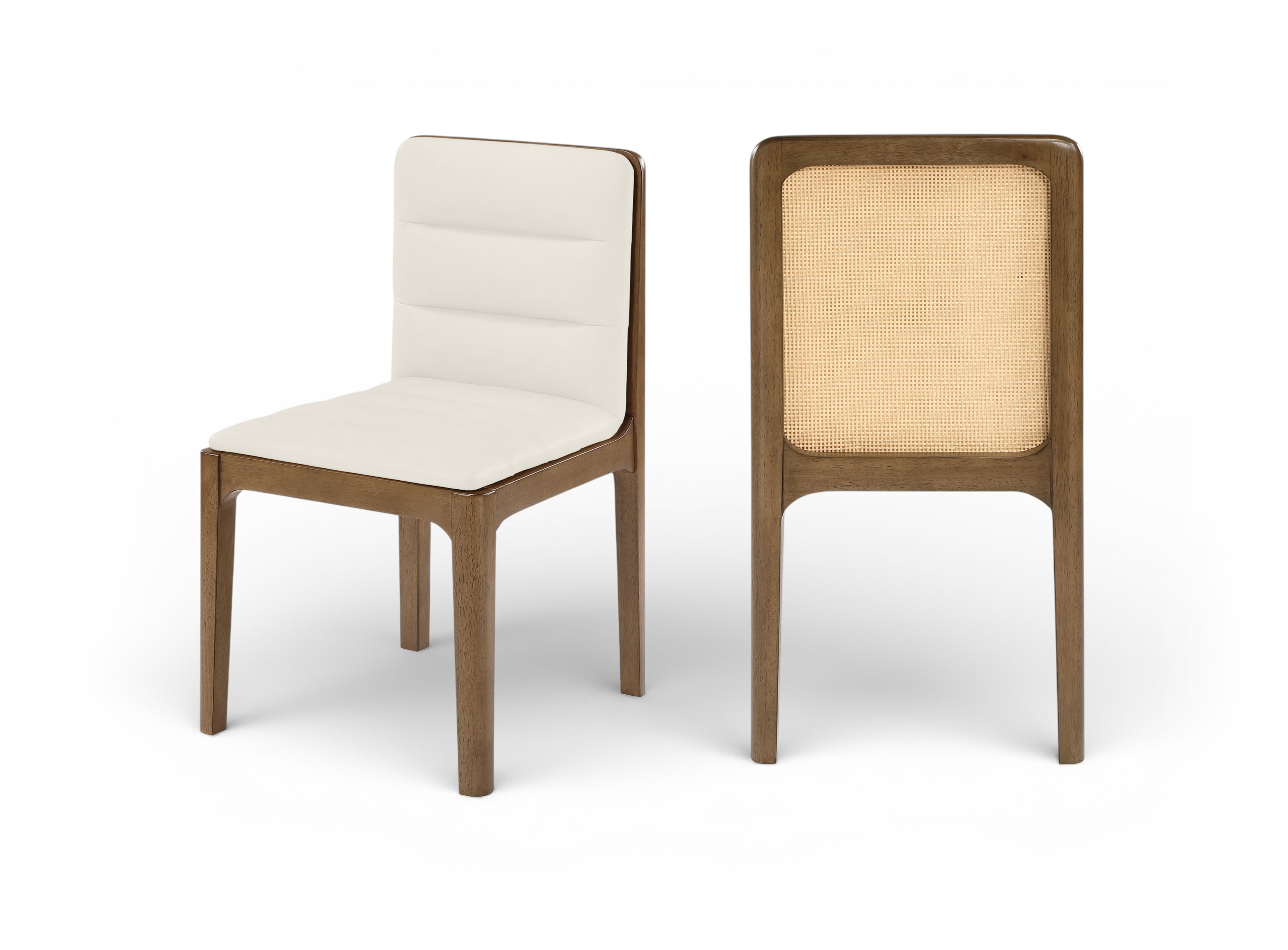 Ellis - Vegan Leather Upholstered Dining Chair (Set of 2) - Cream