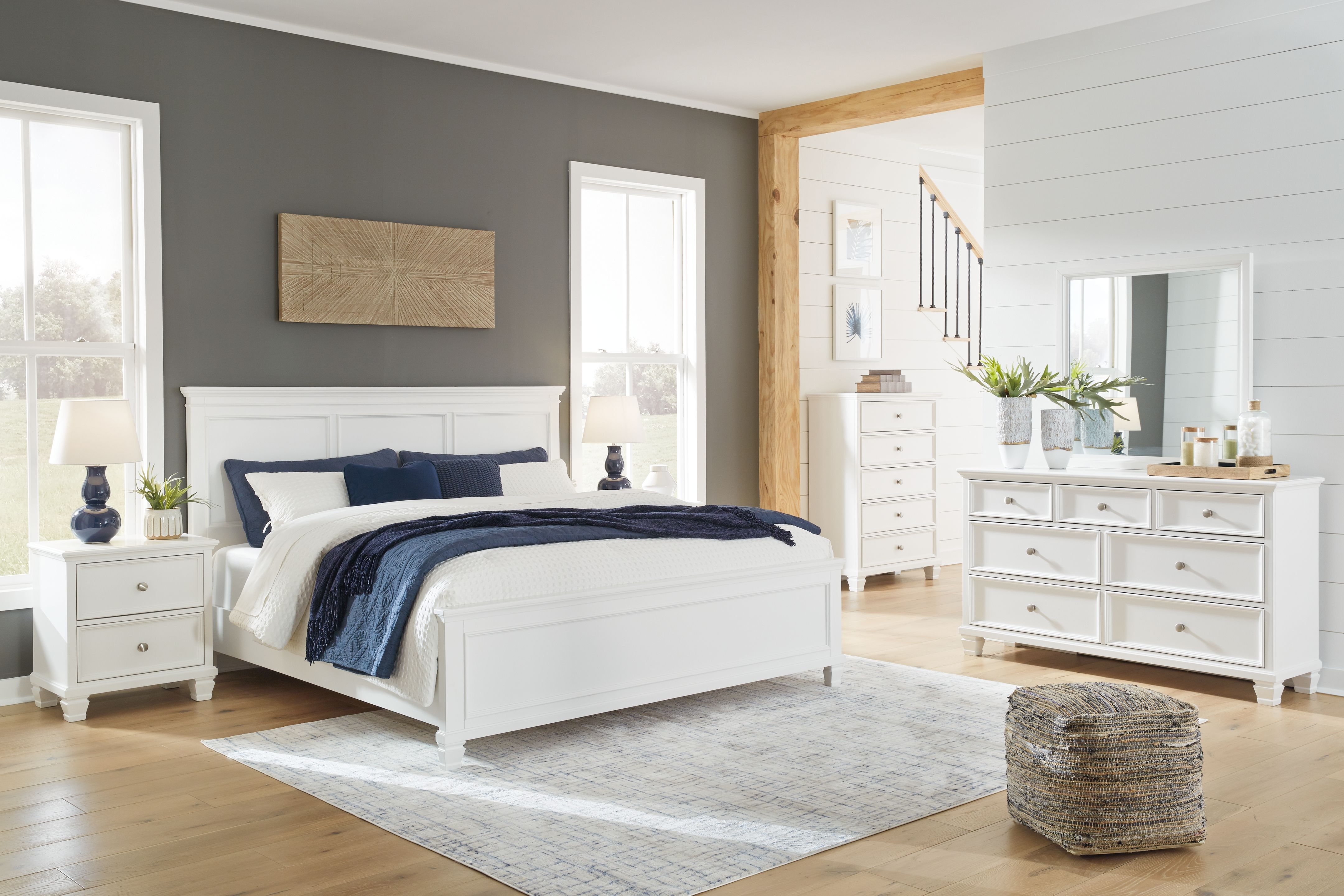 King · 5 Pc · Dresser, Mirror, King Panel Bed