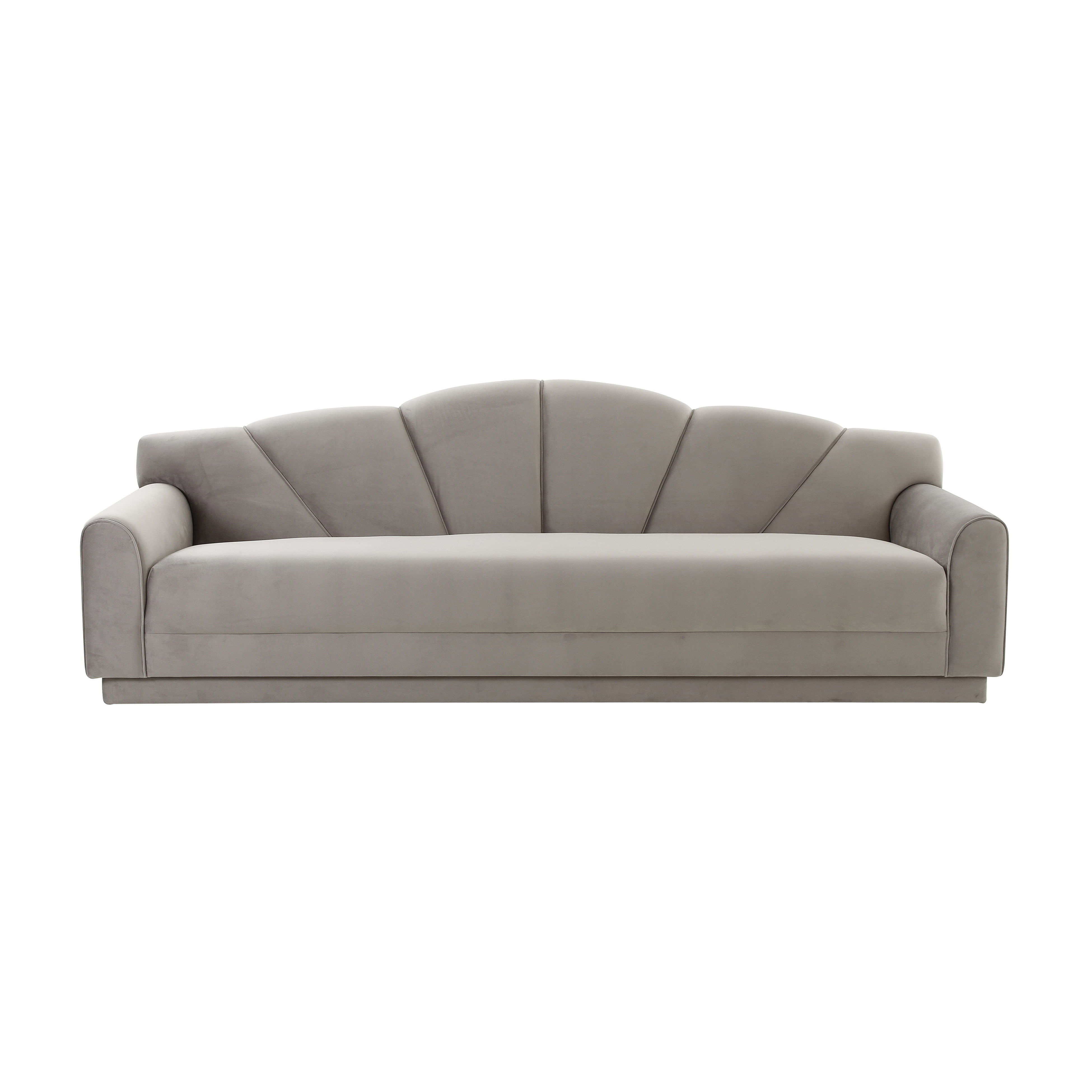 Bianca Light Grey Velvet Sofa New Lots Furniture Online Store