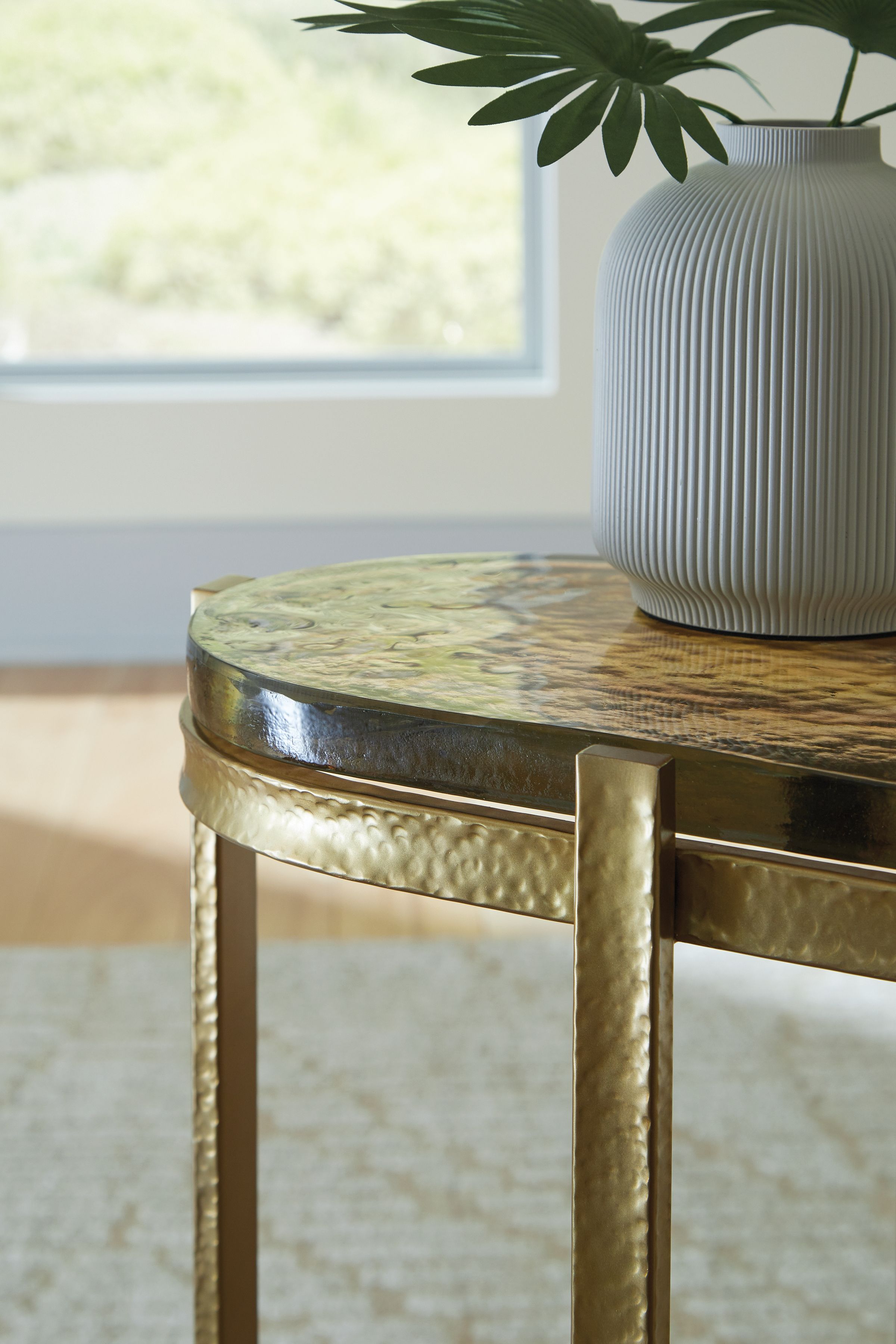Ashley Furniture Porterville - Accent Table - Gold Finish - Image 4