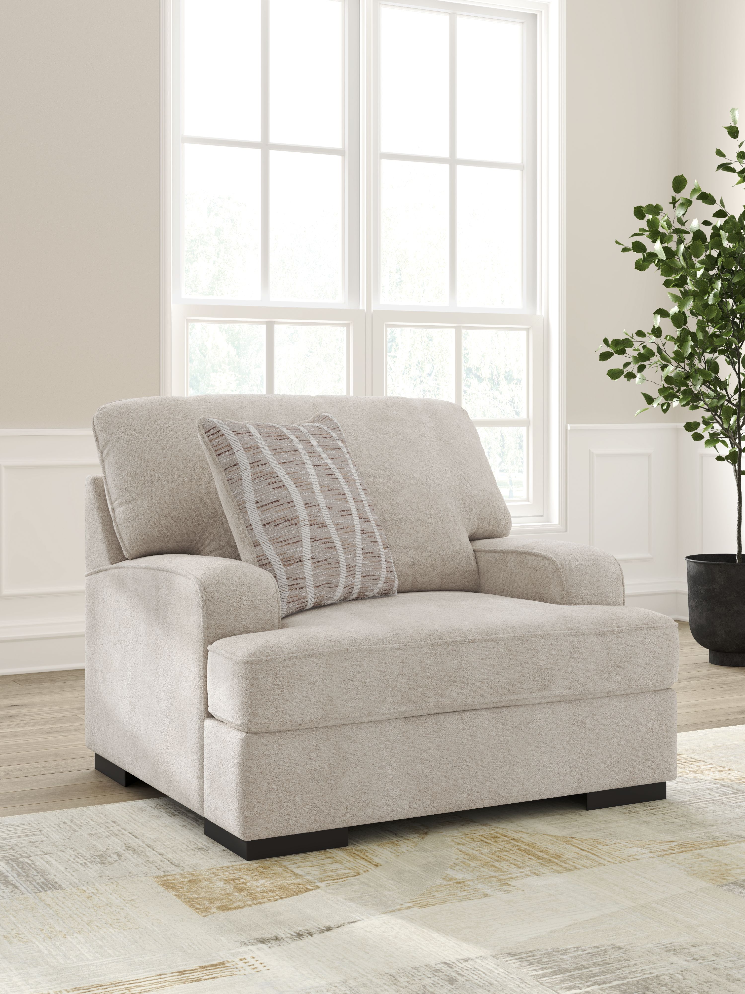 Ashley Furniture High Profile - Chair and a Half - Taupe - Image 2