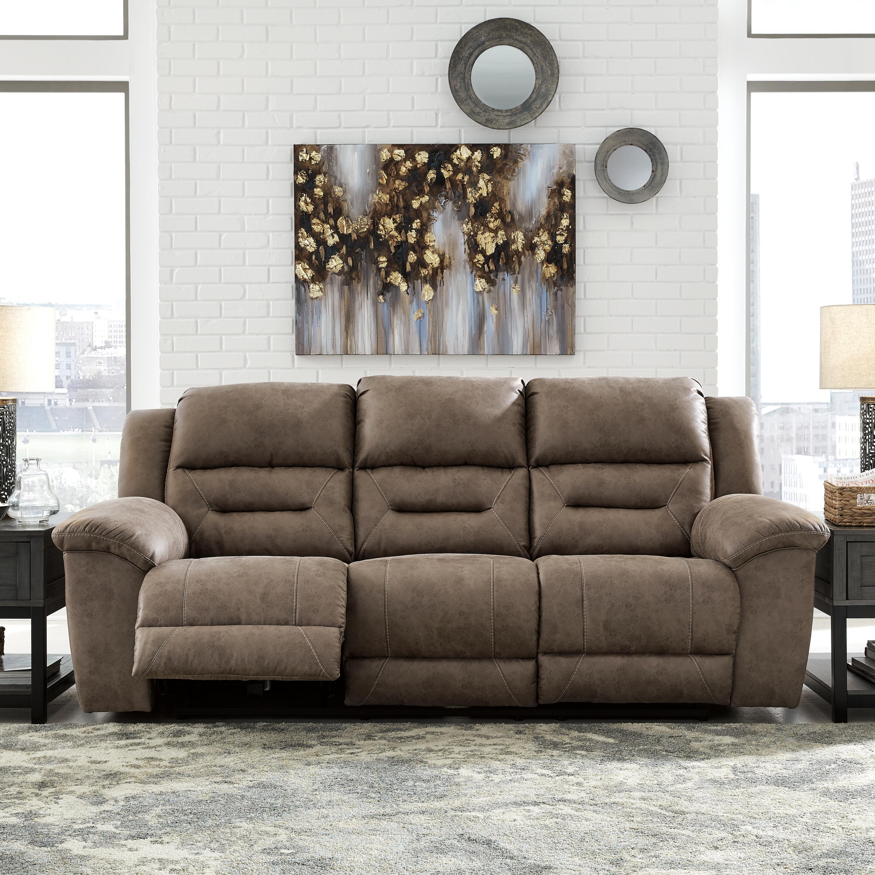 Stoneland - Reclining Power Sofa - Light Brown