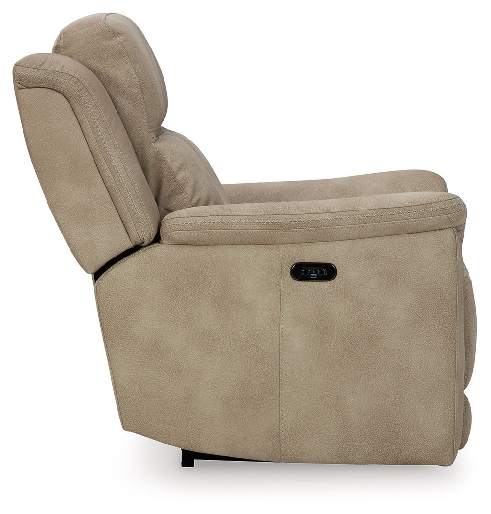 Ashley Furniture Next-Gen Durapella - PWR Recliner/Adj Headrest - Sand - Image 6